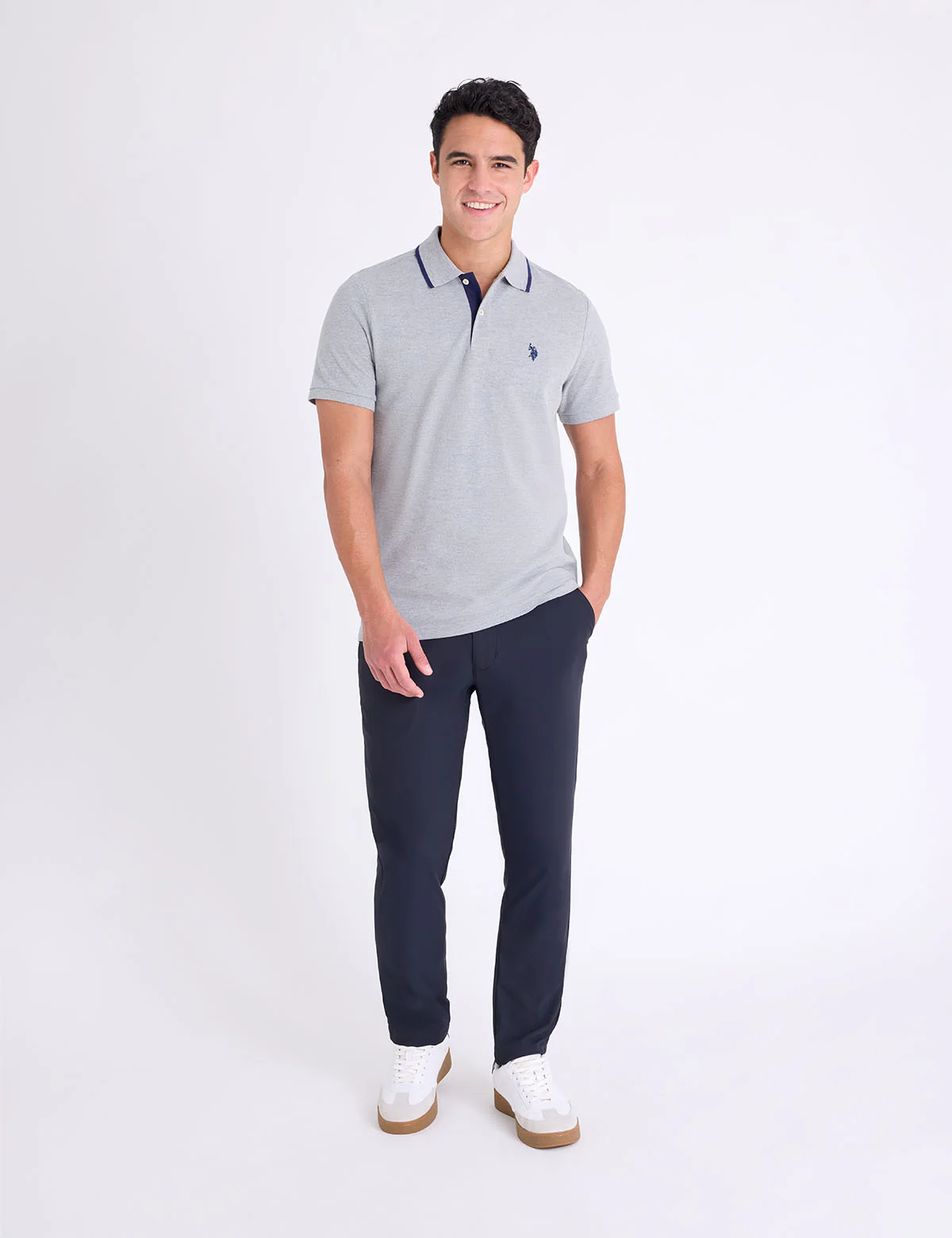 SLIM FIT STRETCH SOLID PIQUE POLO SHIRT - Image 14