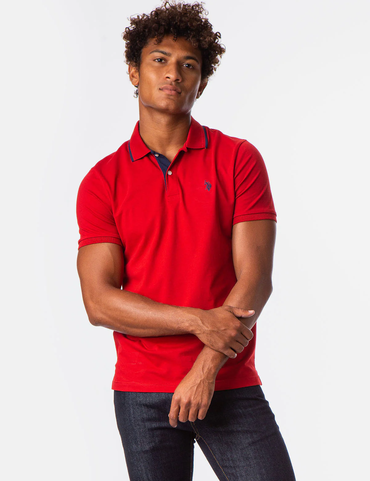SLIM FIT STRETCH SOLID PIQUE POLO SHIRT - Image 19