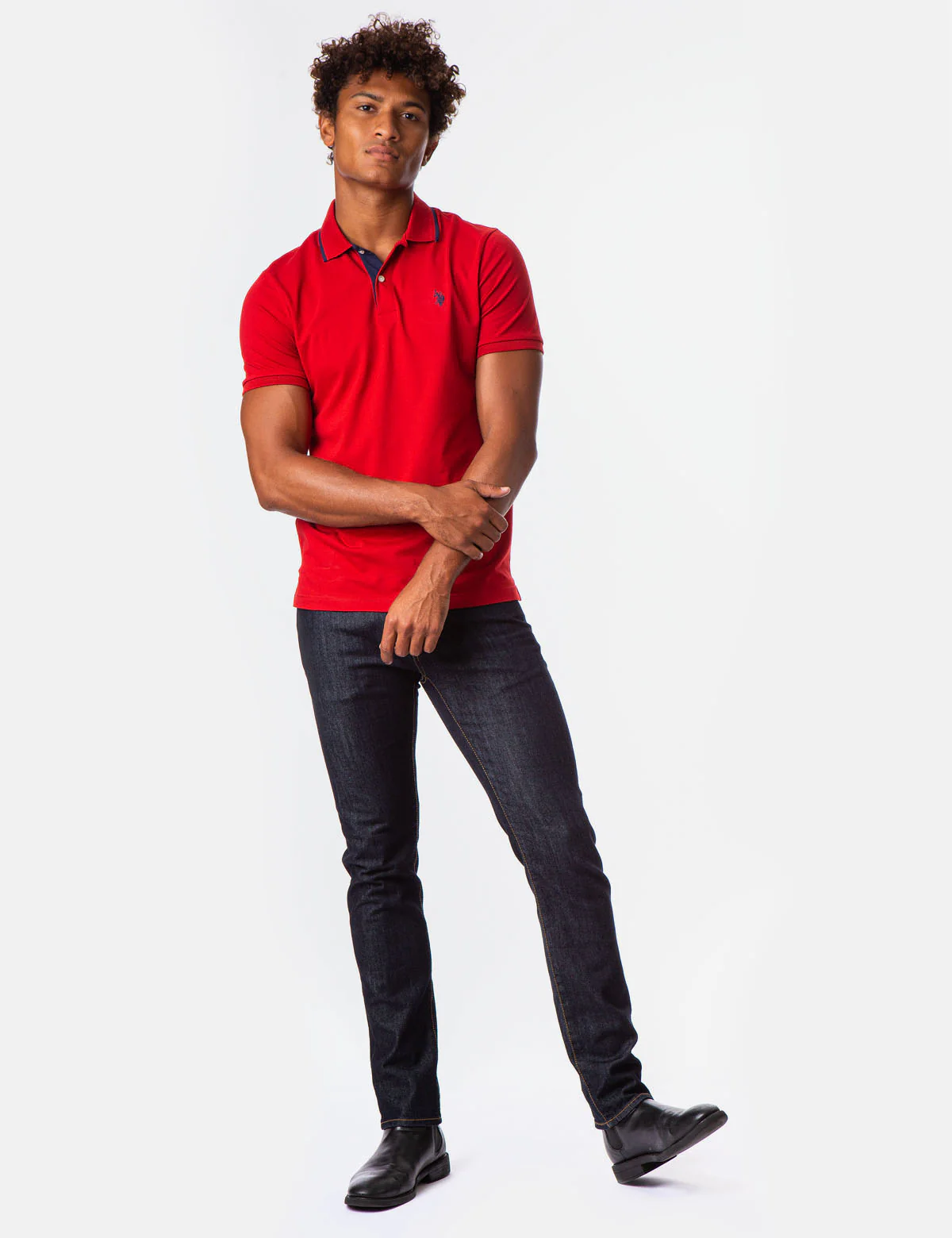 SLIM FIT STRETCH SOLID PIQUE POLO SHIRT - Image 20
