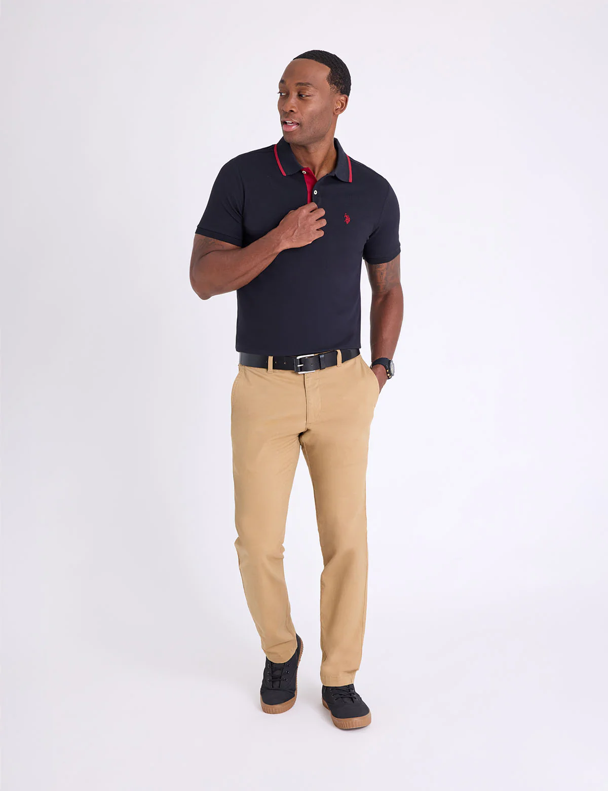 SLIM FIT STRETCH SOLID PIQUE POLO SHIRT - Image 3