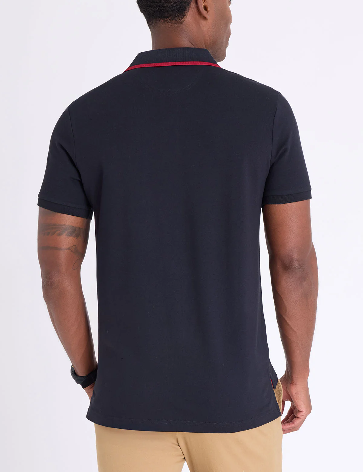 SLIM FIT STRETCH SOLID PIQUE POLO SHIRT - Image 4