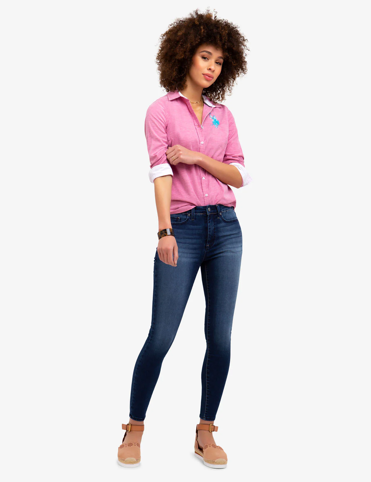 STRETCH OXFORD MULTI TONAL LOGO SHIRT - Image 14