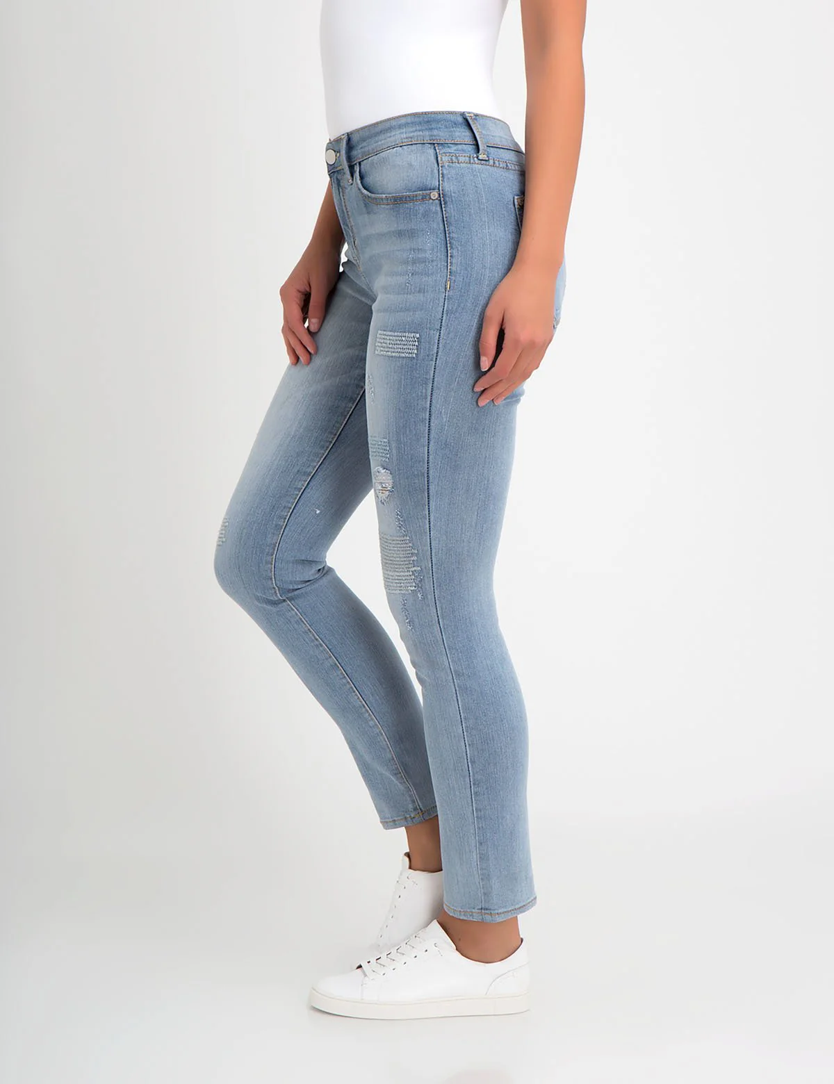STRETCH SKINNY FIT EMBROIDERY DESTRUCTIVE JEAN - Image 6