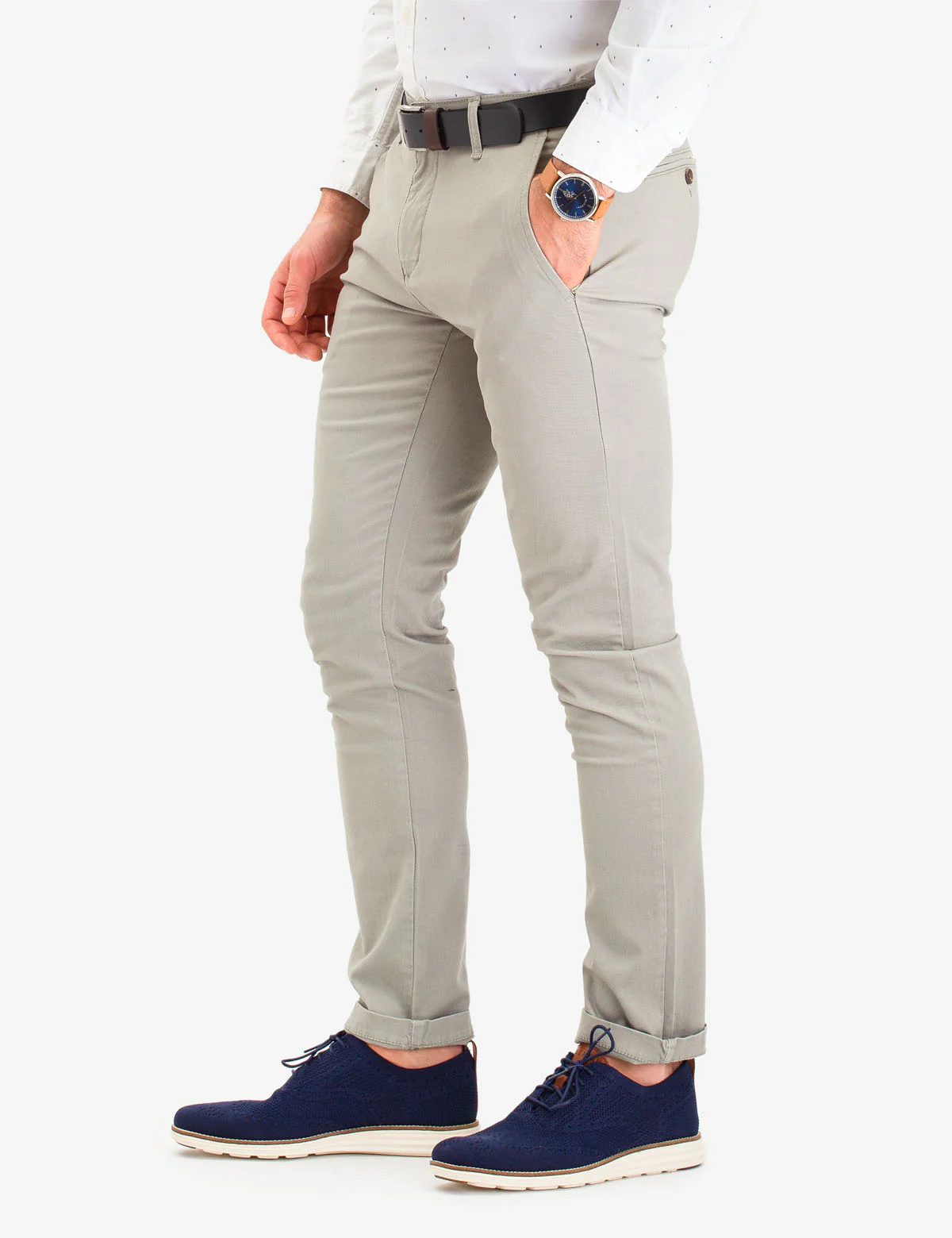 STRETCH SLIM CHINO PANTS - Image 7
