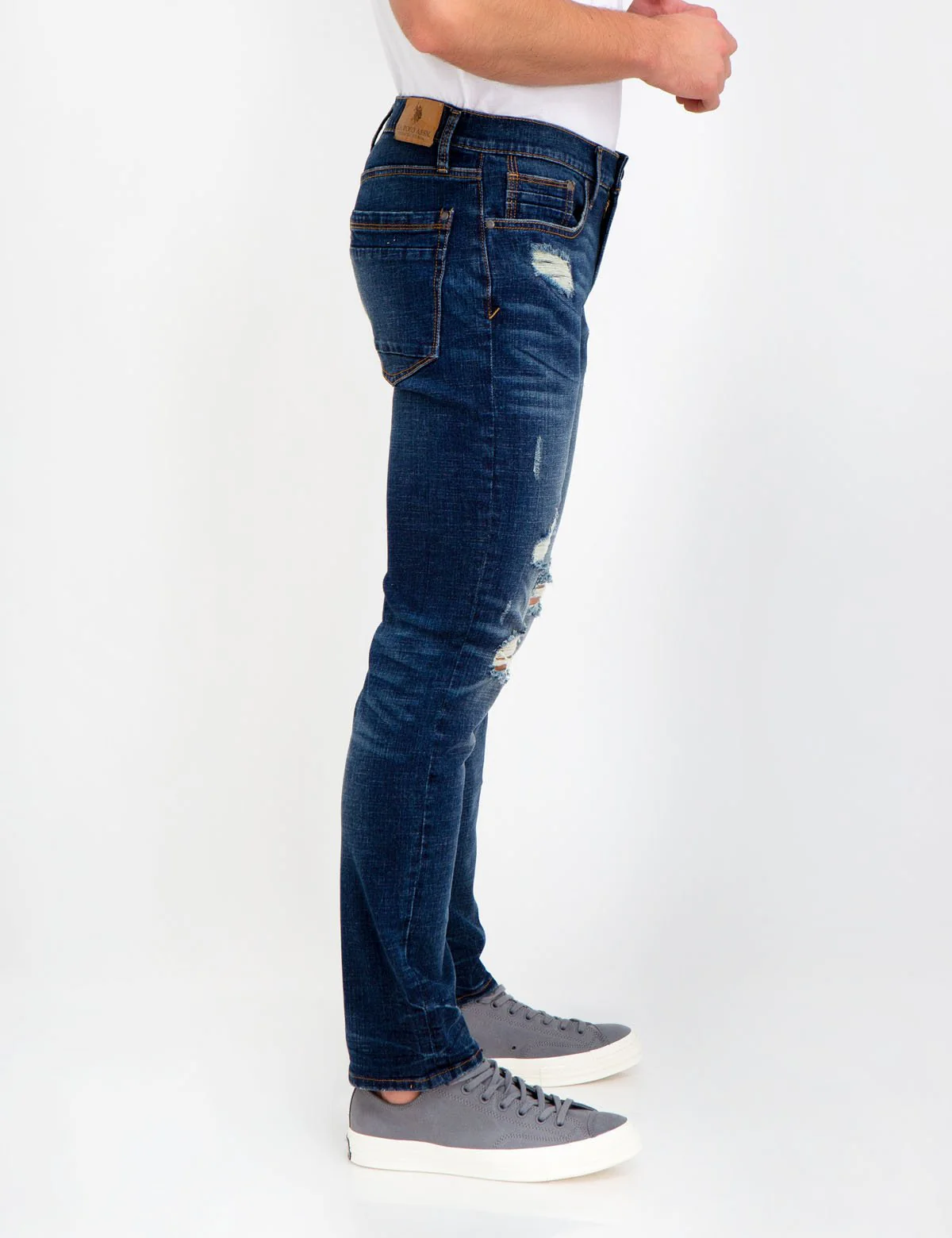 STRETCH SLIM HEAVY DESTRUCTED JEANS - Image 2