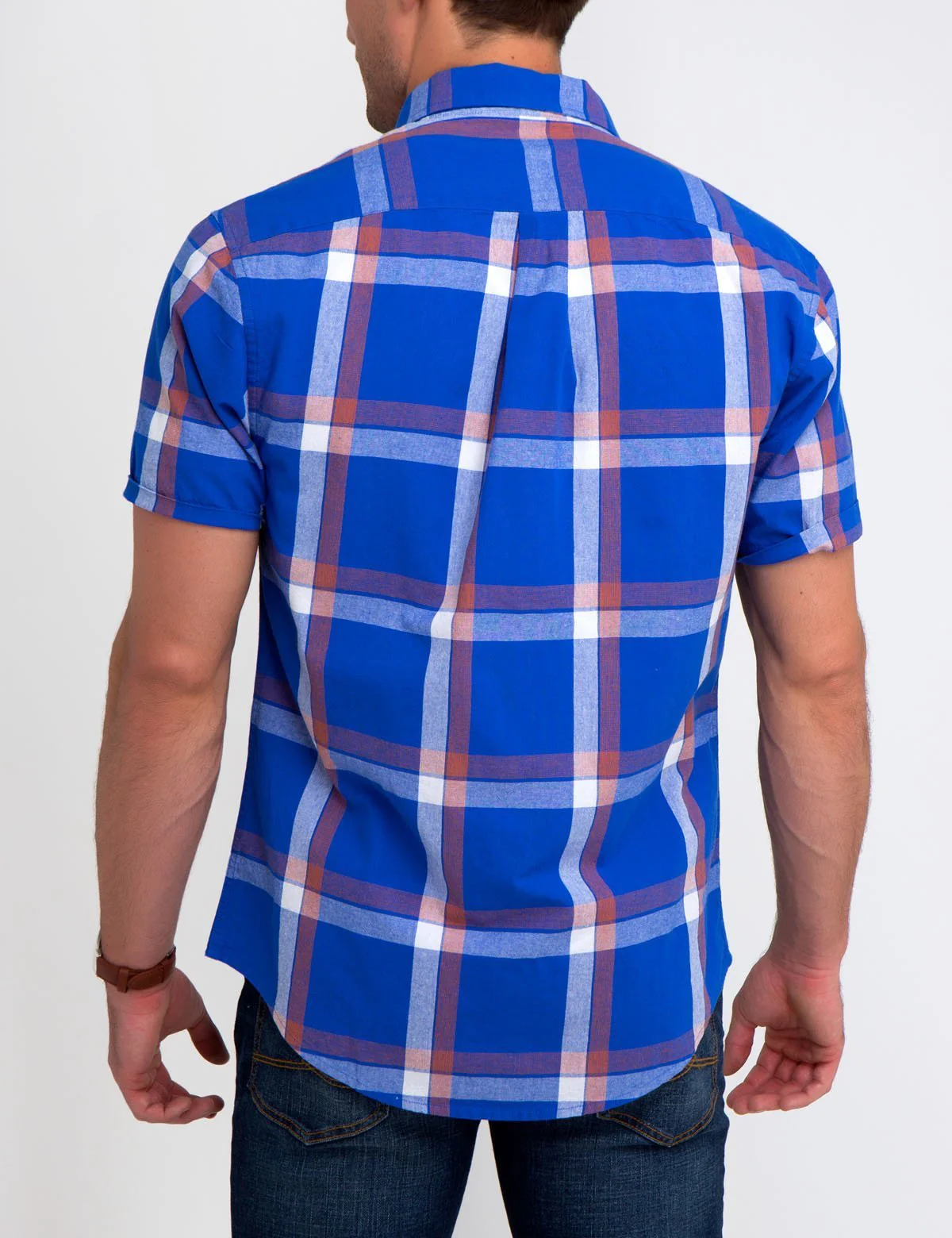 STRETCH SLIM PLAID SHIRT - Image 3