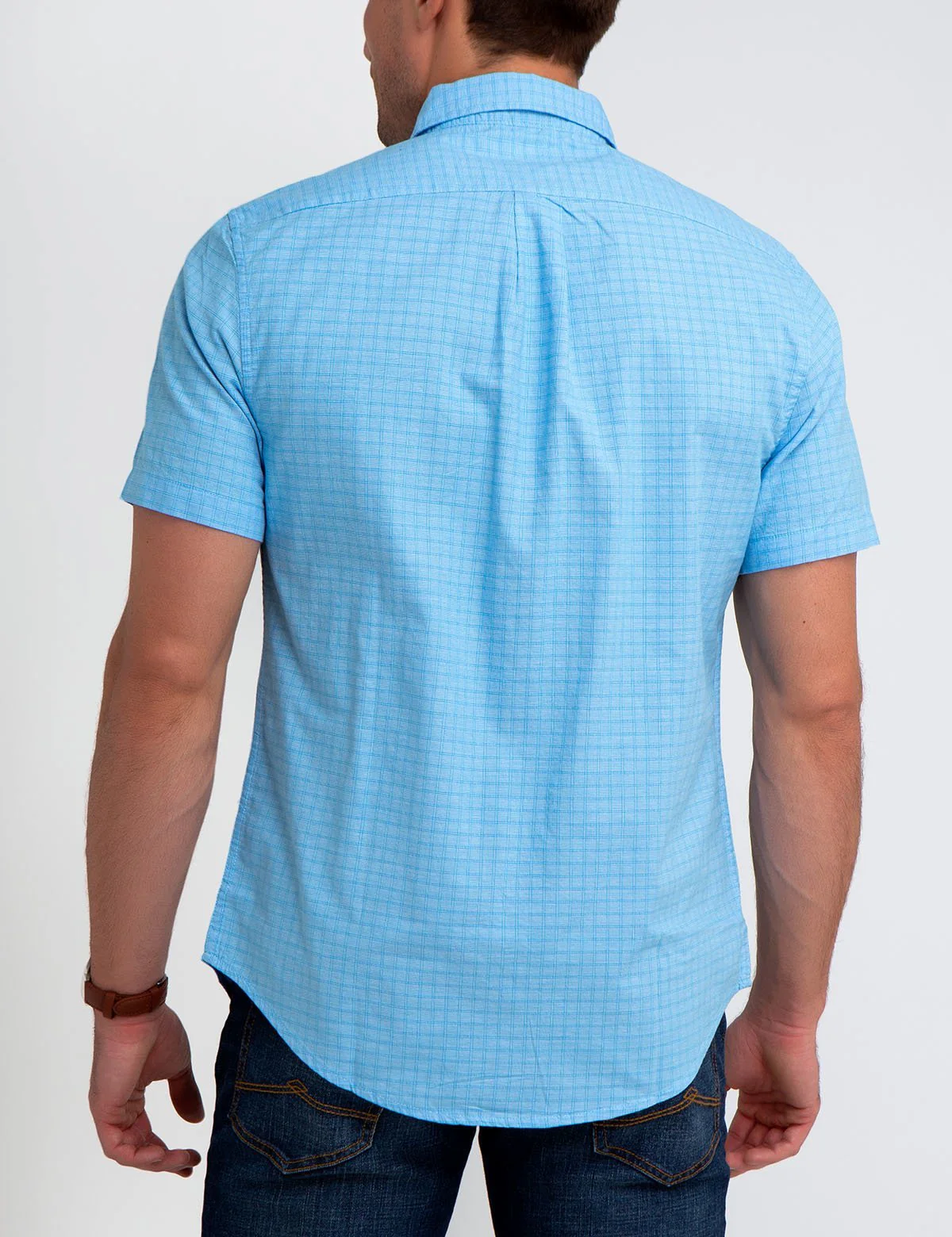 STRETCH SLIM PLAID SHIRT - Image 4