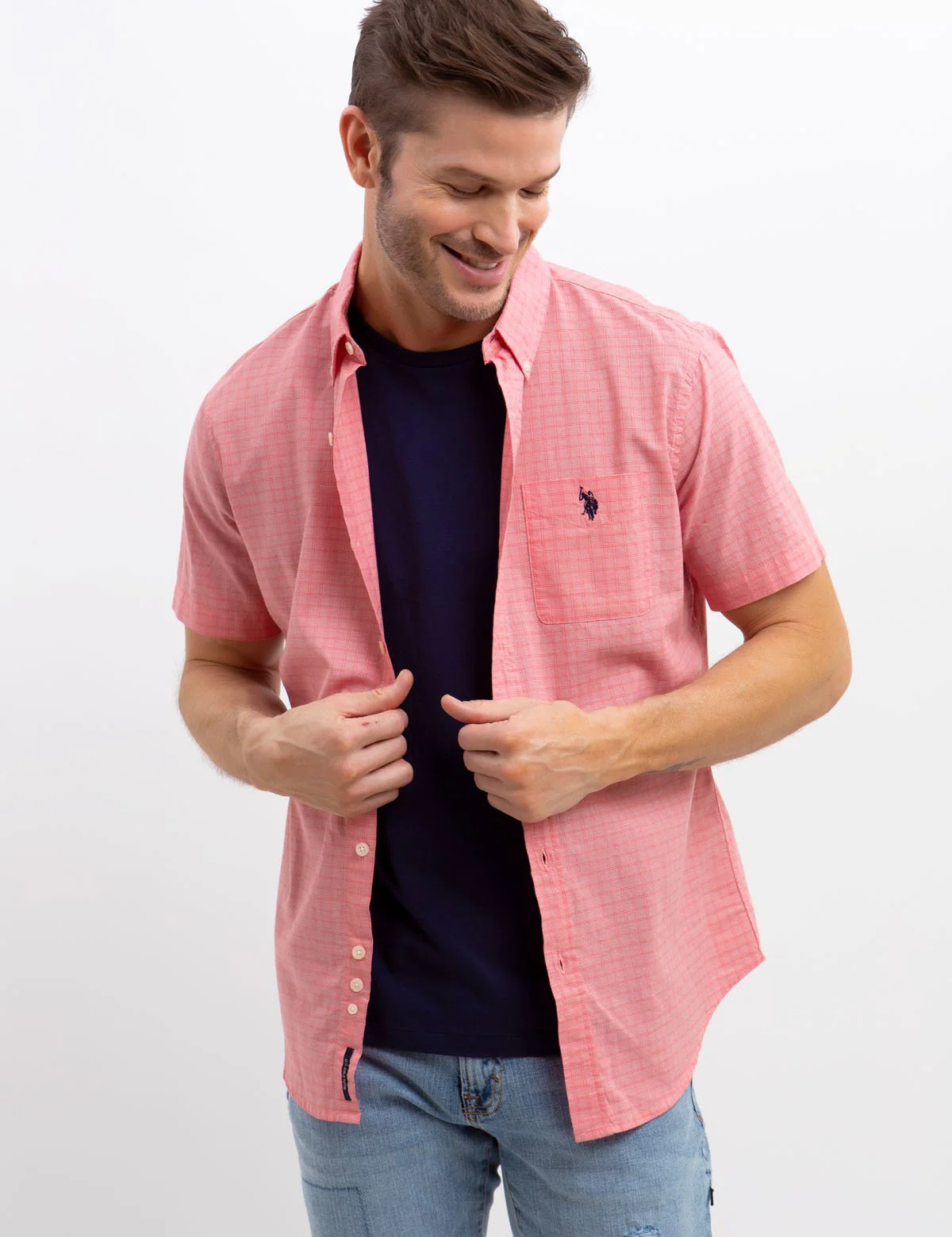 STRETCH SLIM PLAID SHIRT - Image 9