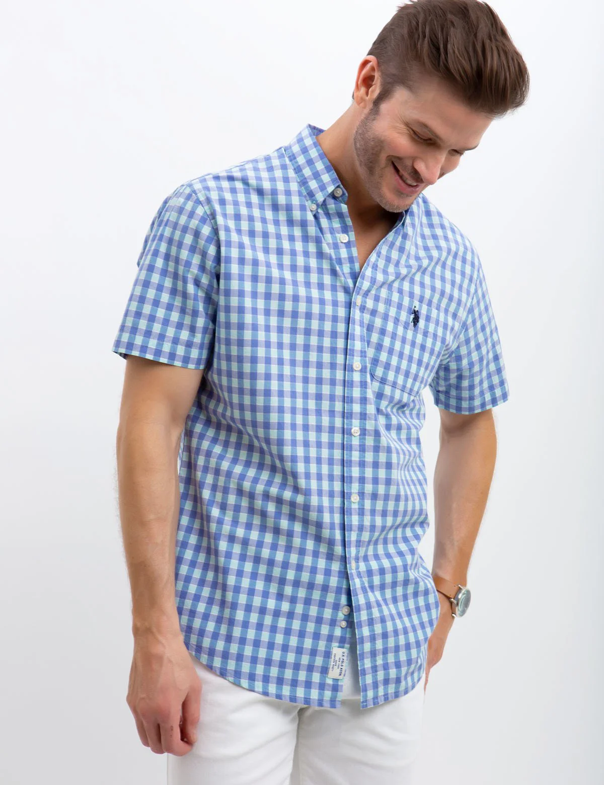STRETCH SLIM POPLIN SHIRT - Image 18