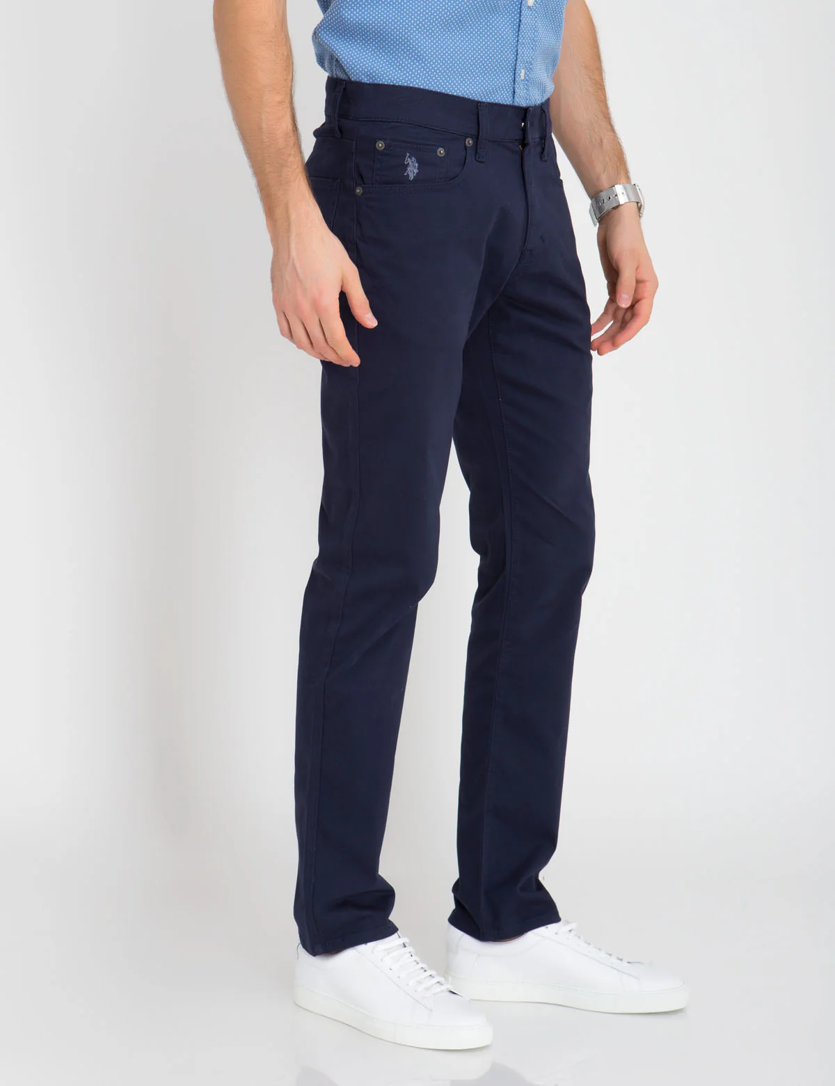 STRETCH SLIM SATEEN PANTS - Image 2