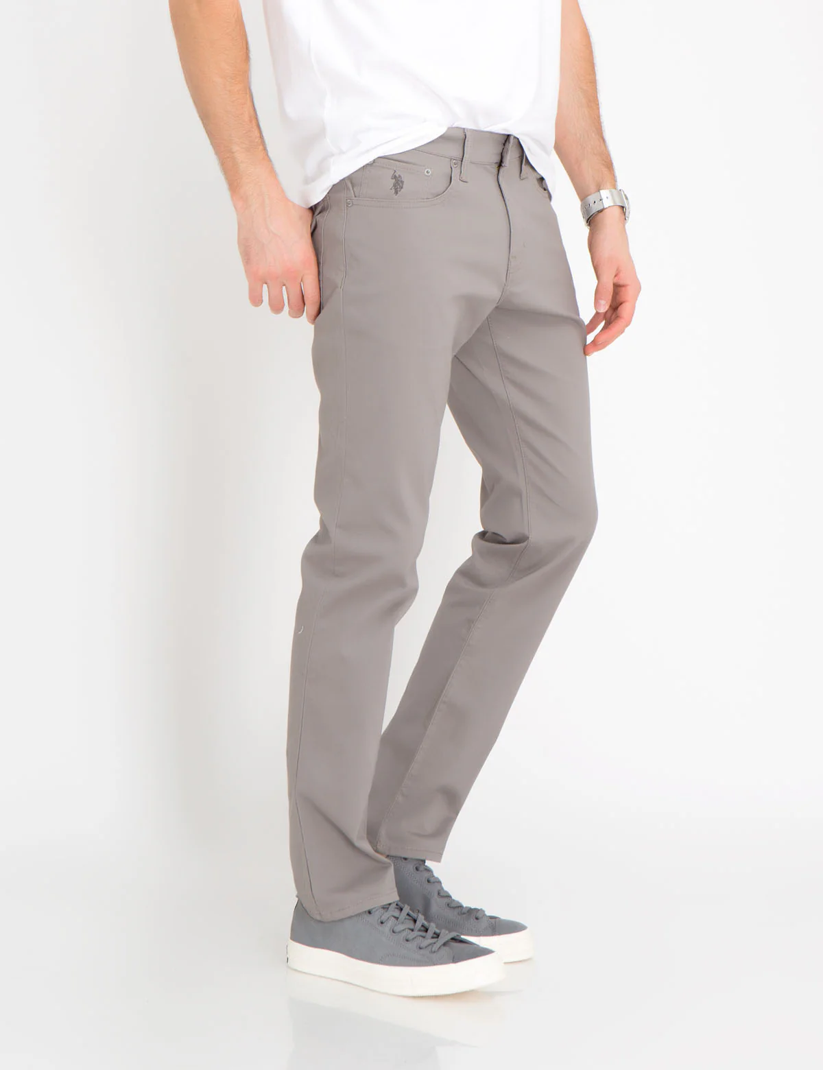 STRETCH SLIM SATEEN PANTS - Image 5