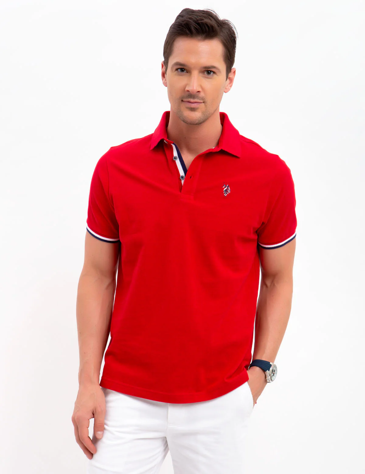 STRETCH SLIM TIPPED POLO SHIRT - Image 2