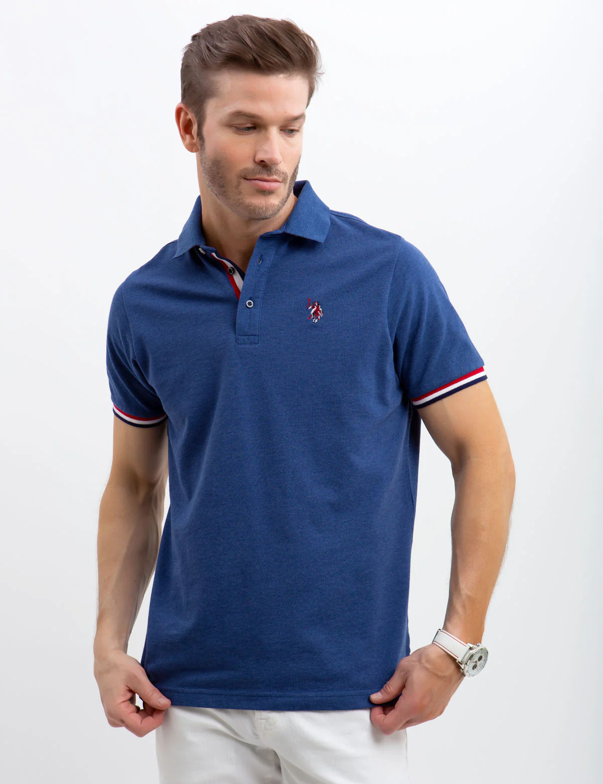 STRETCH SLIM TIPPED POLO SHIRT - Image 7