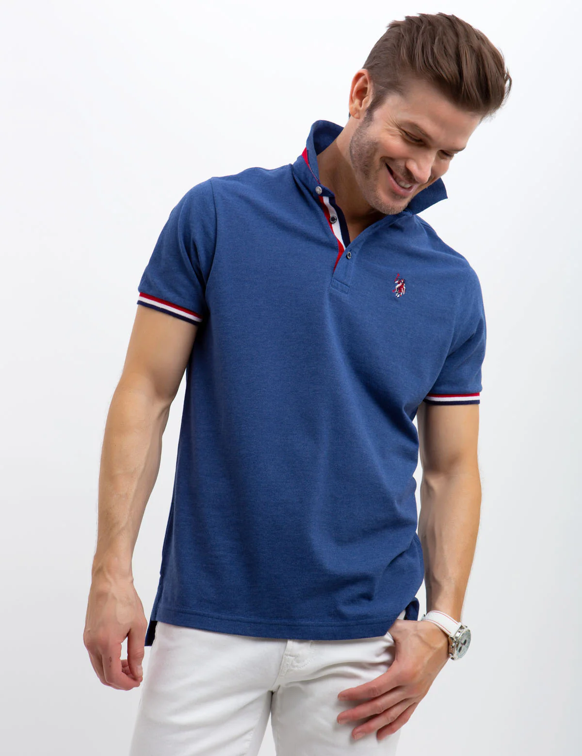 STRETCH SLIM TIPPED POLO SHIRT - Image 8