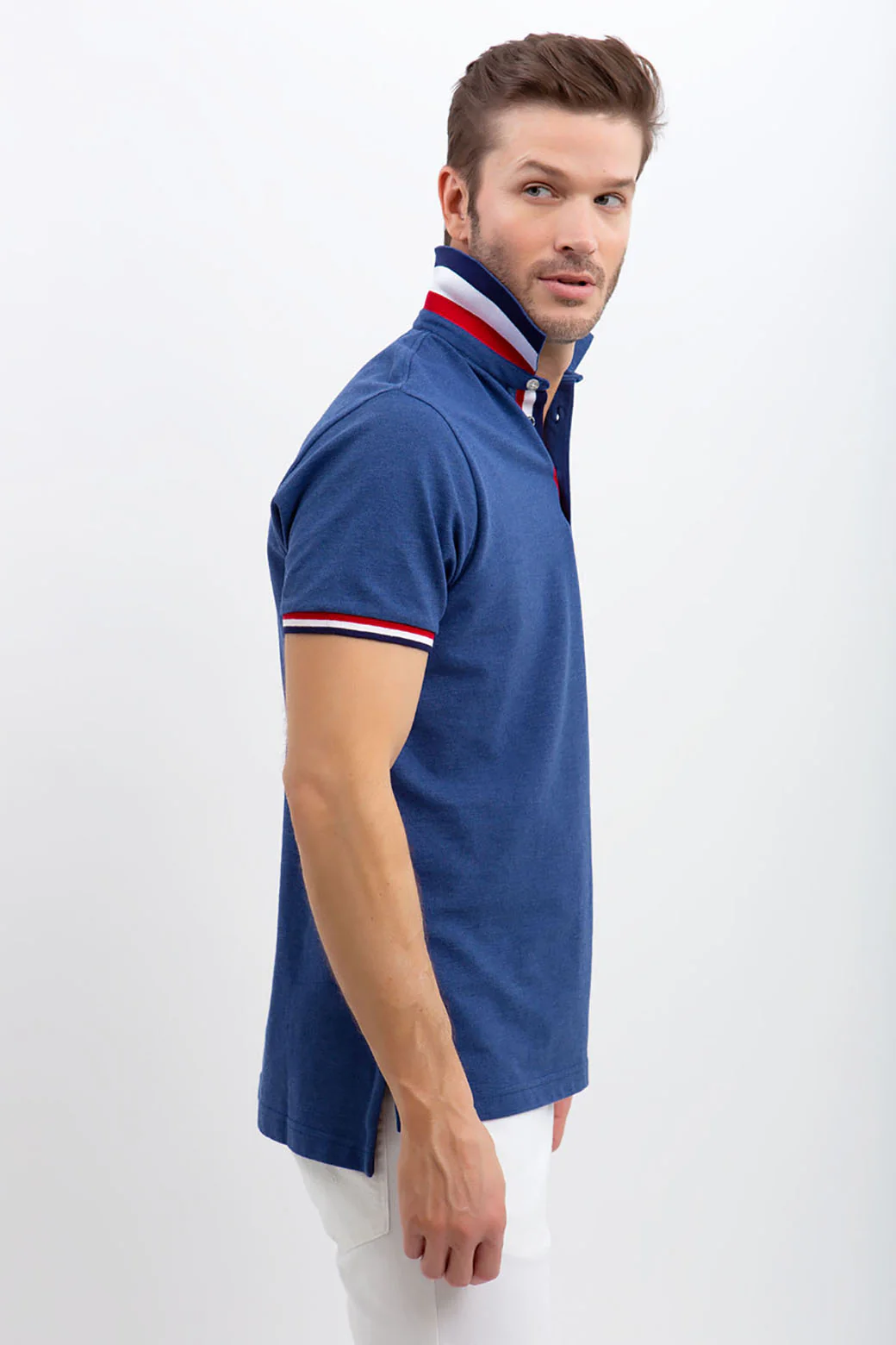 STRETCH SLIM TIPPED POLO SHIRT - Image 9