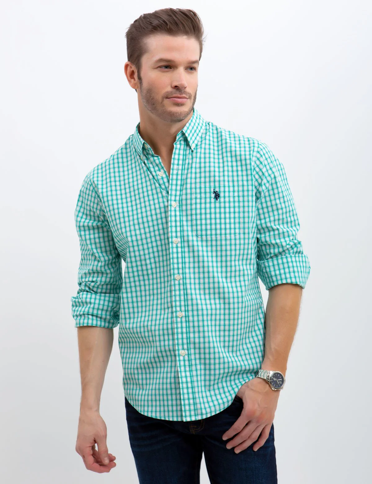 STRETCH SLIM WOVEN SHIRT - Image 5