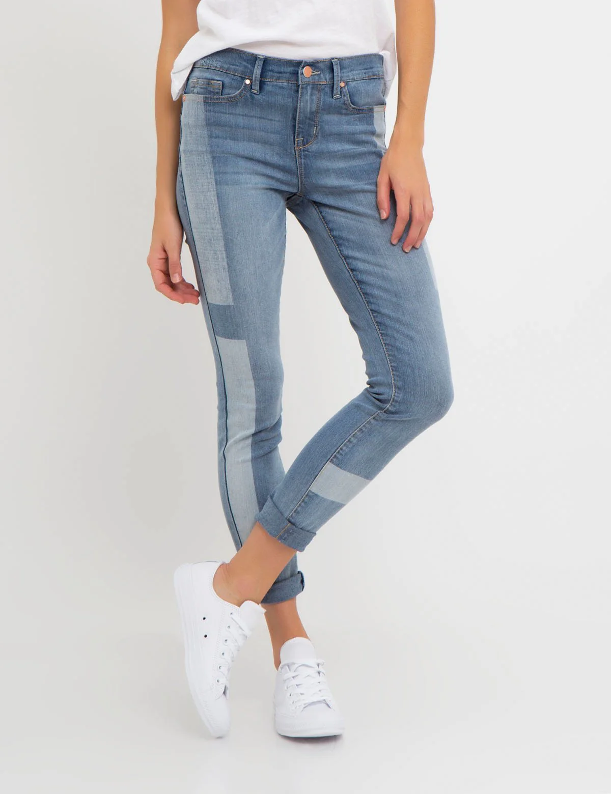 STRETCH SUPER SKINNY FIT BLEACH PATCH JEAN - Image 2