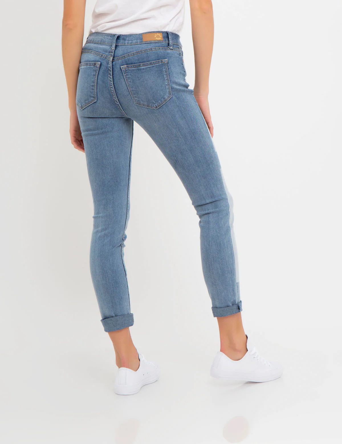 STRETCH SUPER SKINNY FIT BLEACH PATCH JEAN - Image 8