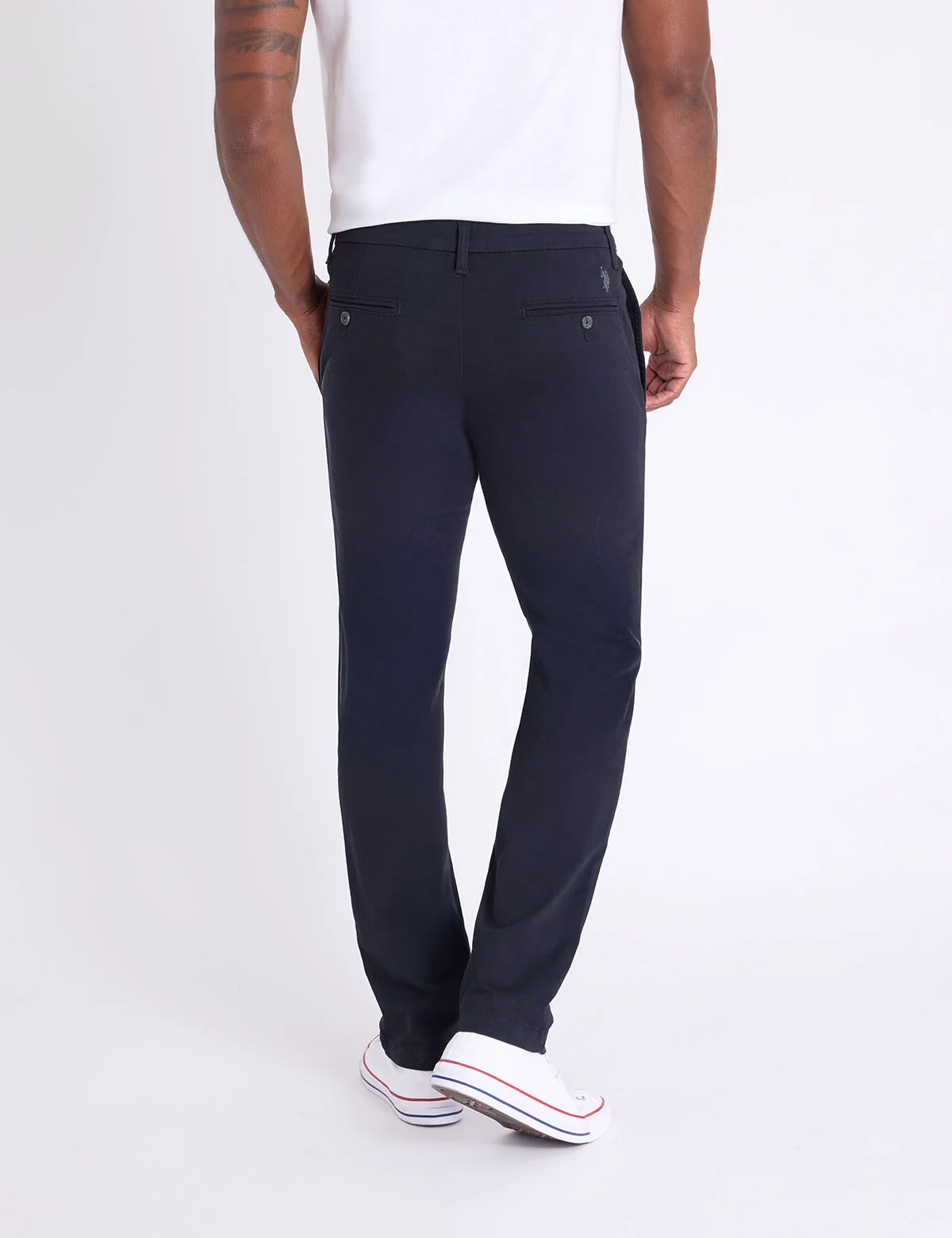 STRETCH TWILL SLIM STAIGHT CHINO PANTS - Image 4