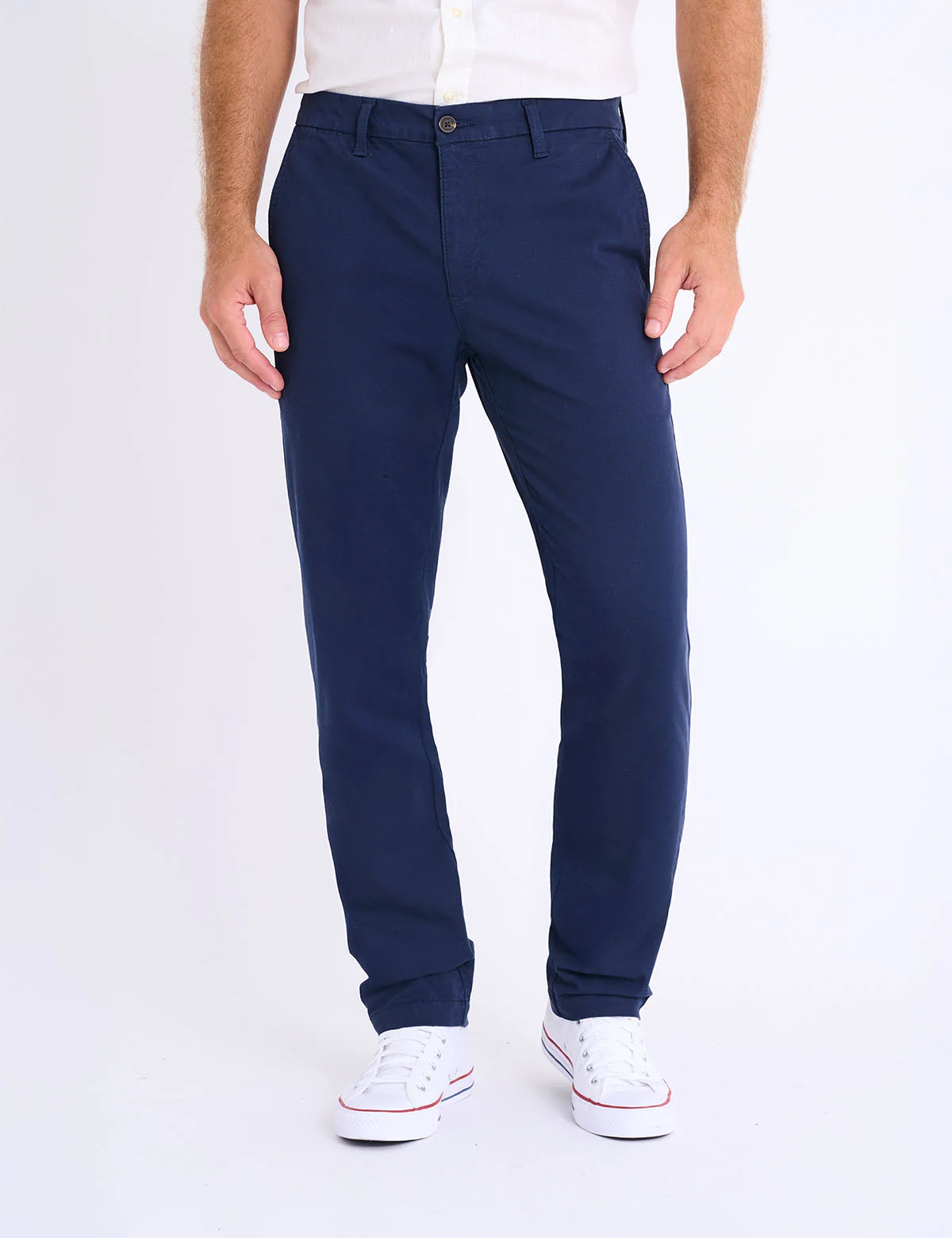 STRETCH TWILL SLIM STAIGHT CHINO PANTS - Image 6