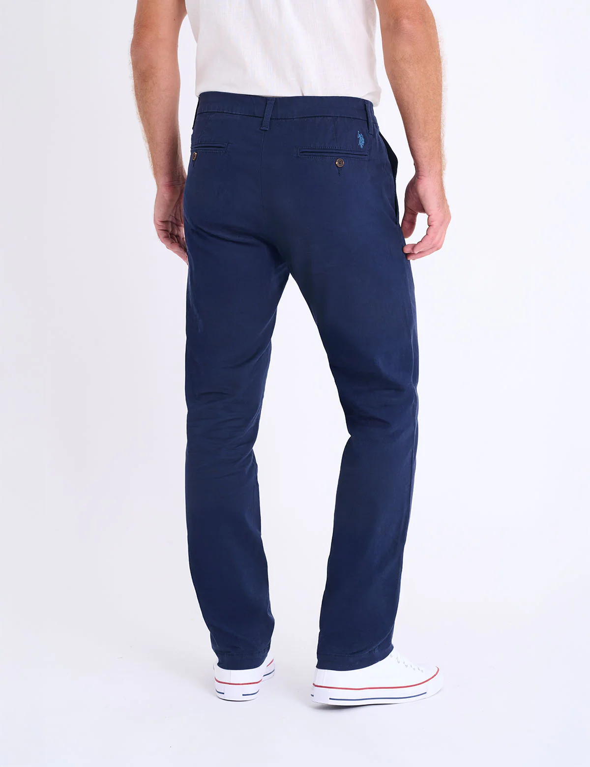 STRETCH TWILL SLIM STAIGHT CHINO PANTS - Image 9