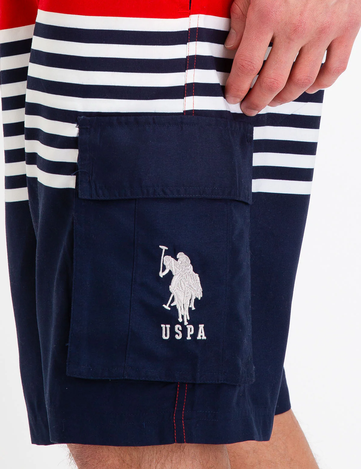 STRIPE CARGO SWIM TRUNKS - Image 5