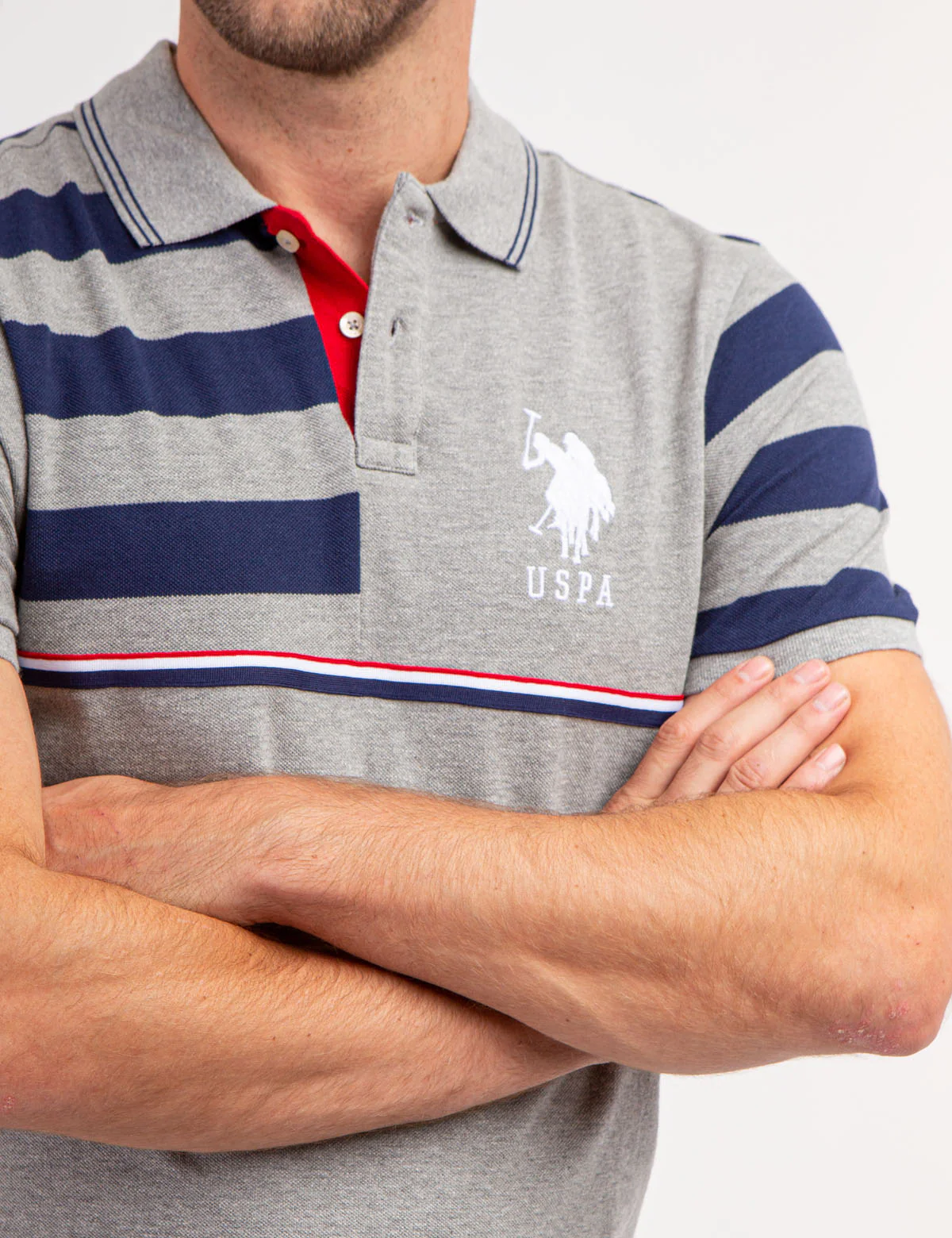 STRIPE COLORBLOCK PIQUE POLO SHIRT - Image 4