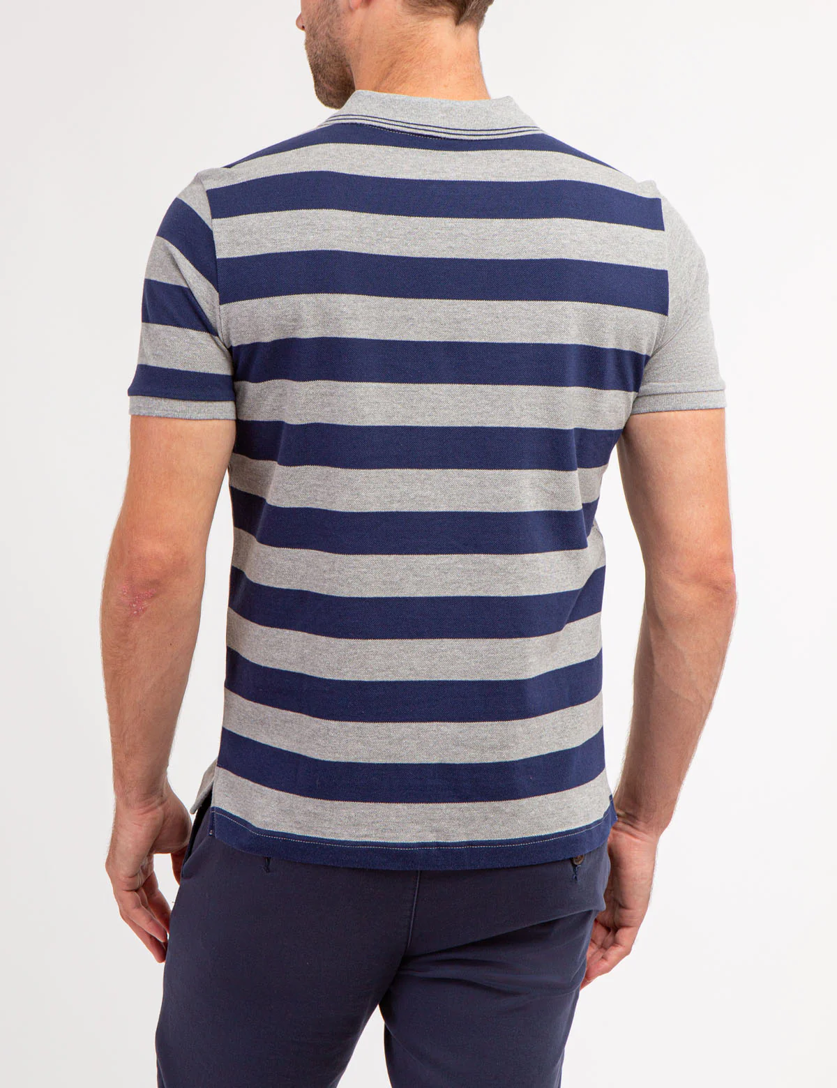STRIPE COLORBLOCK PIQUE POLO SHIRT - Image 5