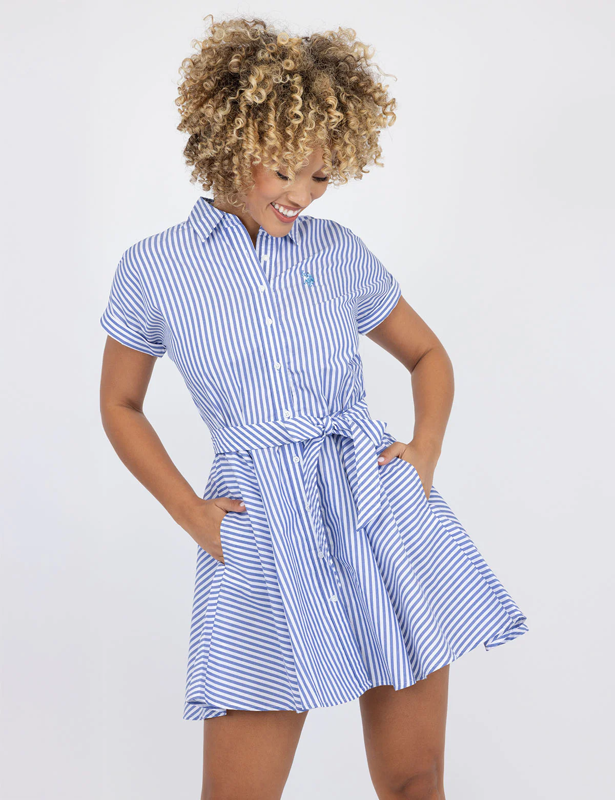 STRIPE DOLMAN SLEEVE DRESS - Image 5