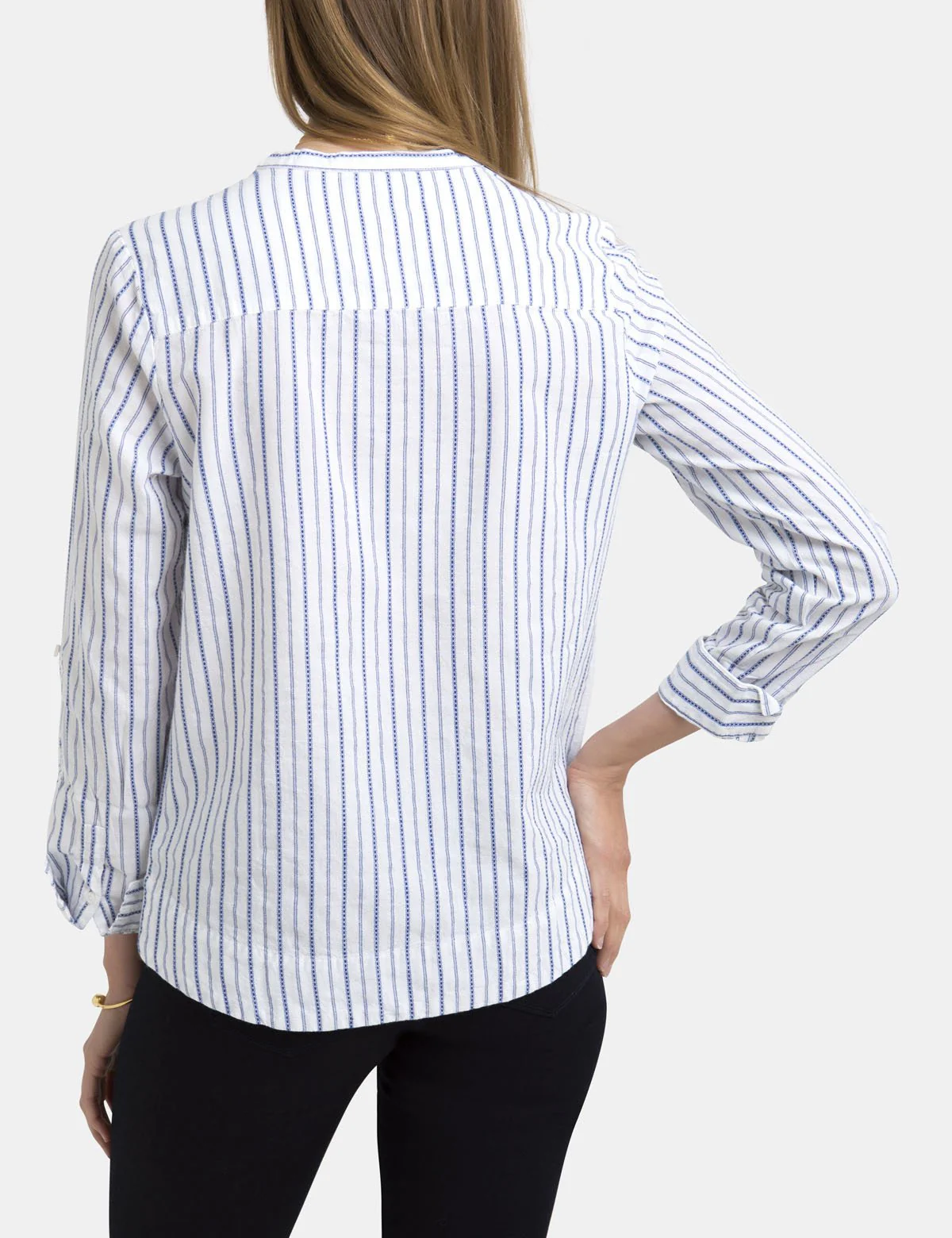 STRIPE LACE UP SHIRT - Image 5