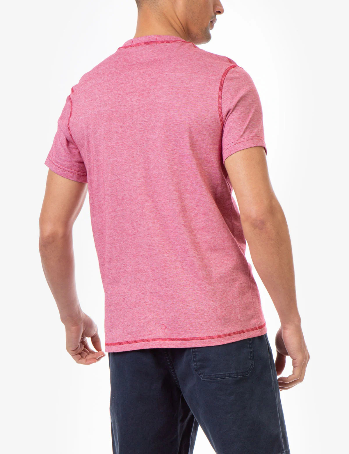 STRIPE SLUB SHORT SLEEVE JERSEY HENLEY - Image 4