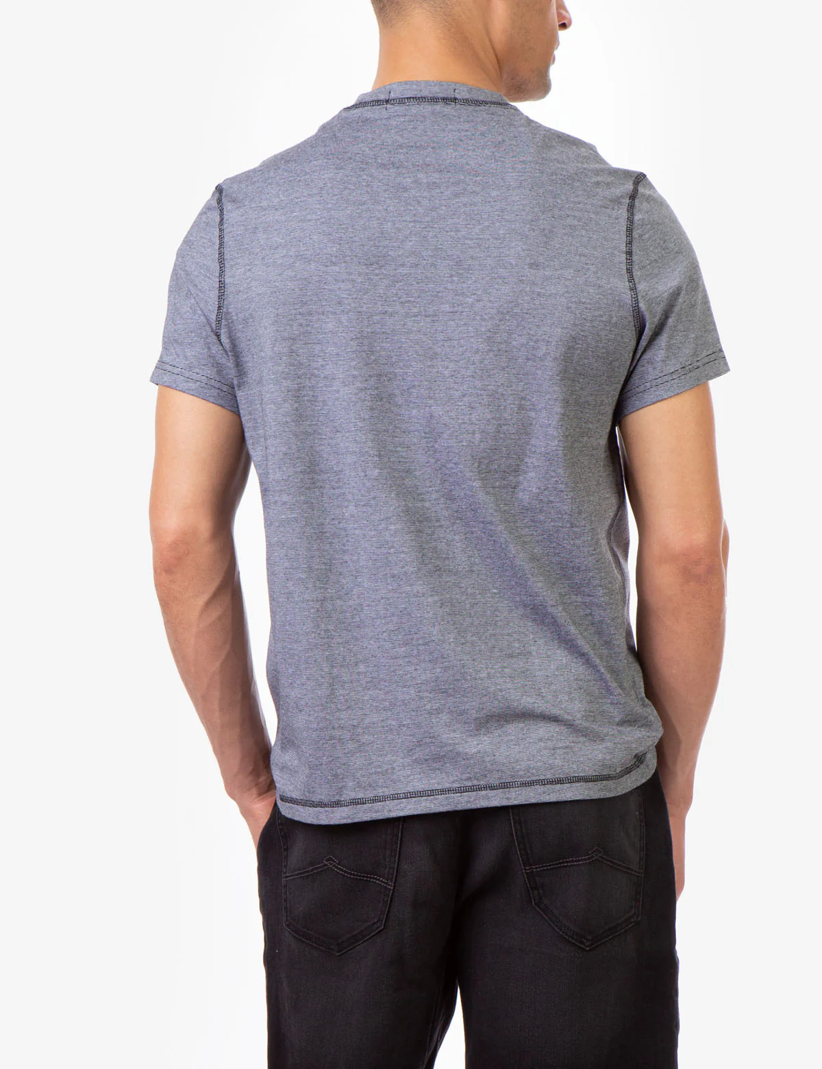STRIPE SLUB SHORT SLEEVE JERSEY HENLEY - Image 8