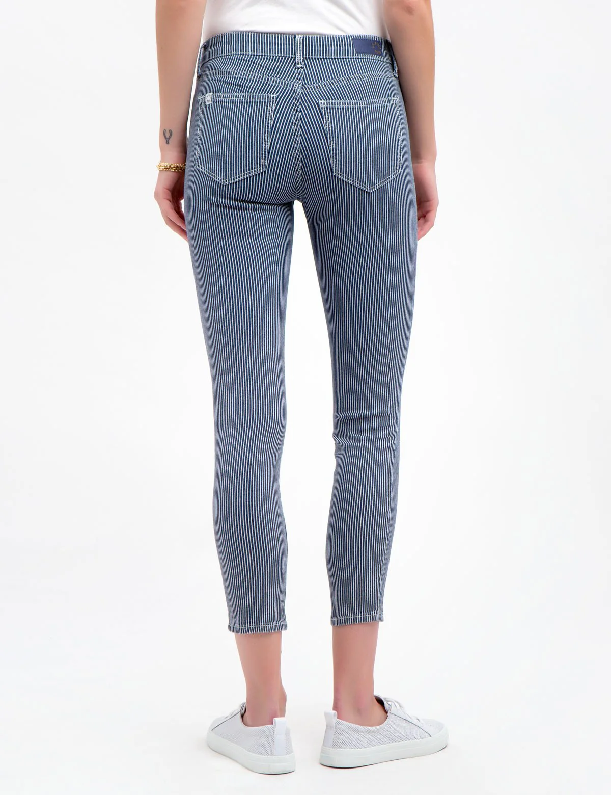 STRIPED SUPER SKINNY JEANS - Image 4