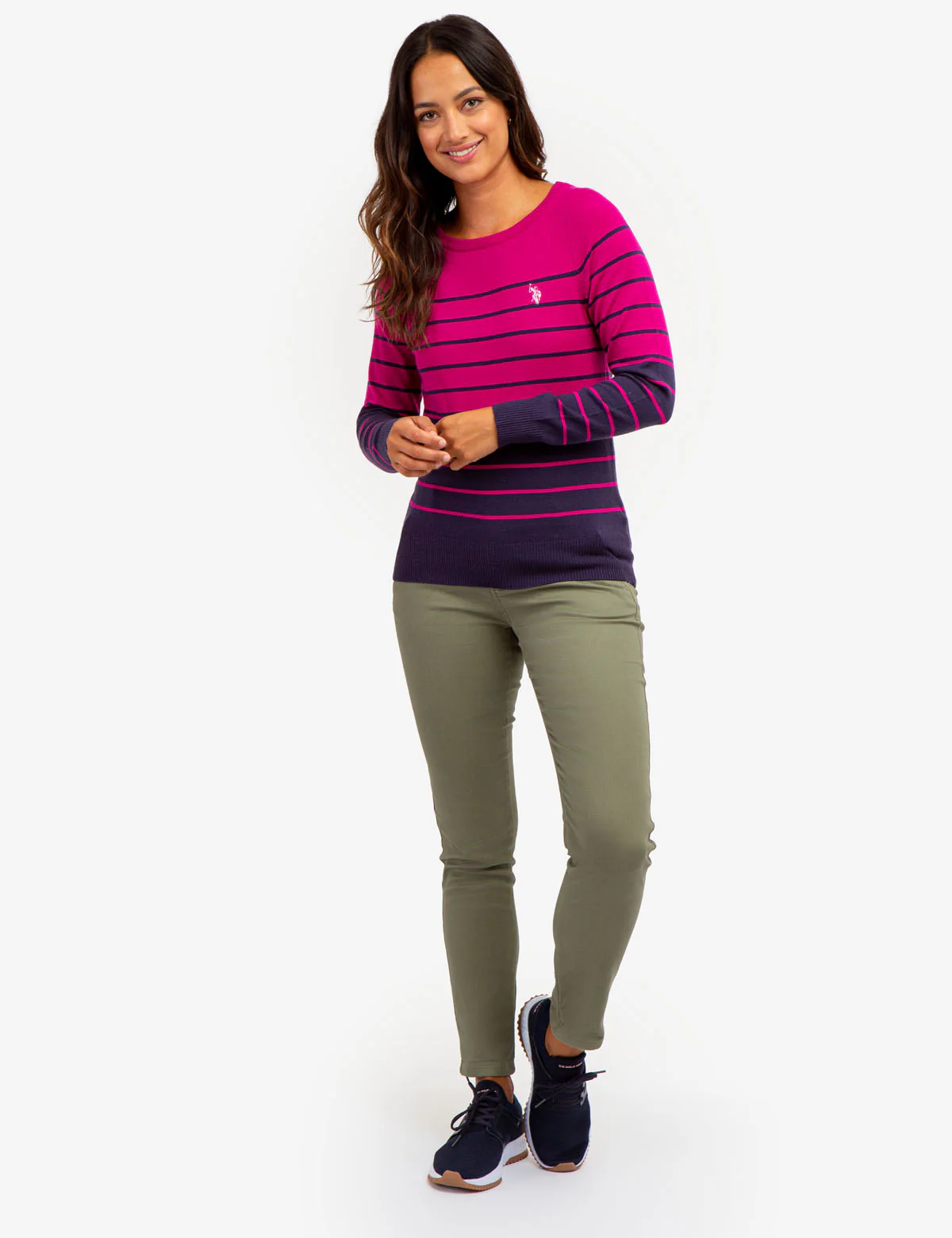 STRIPED BOAT NECK SWEATER - Image 2