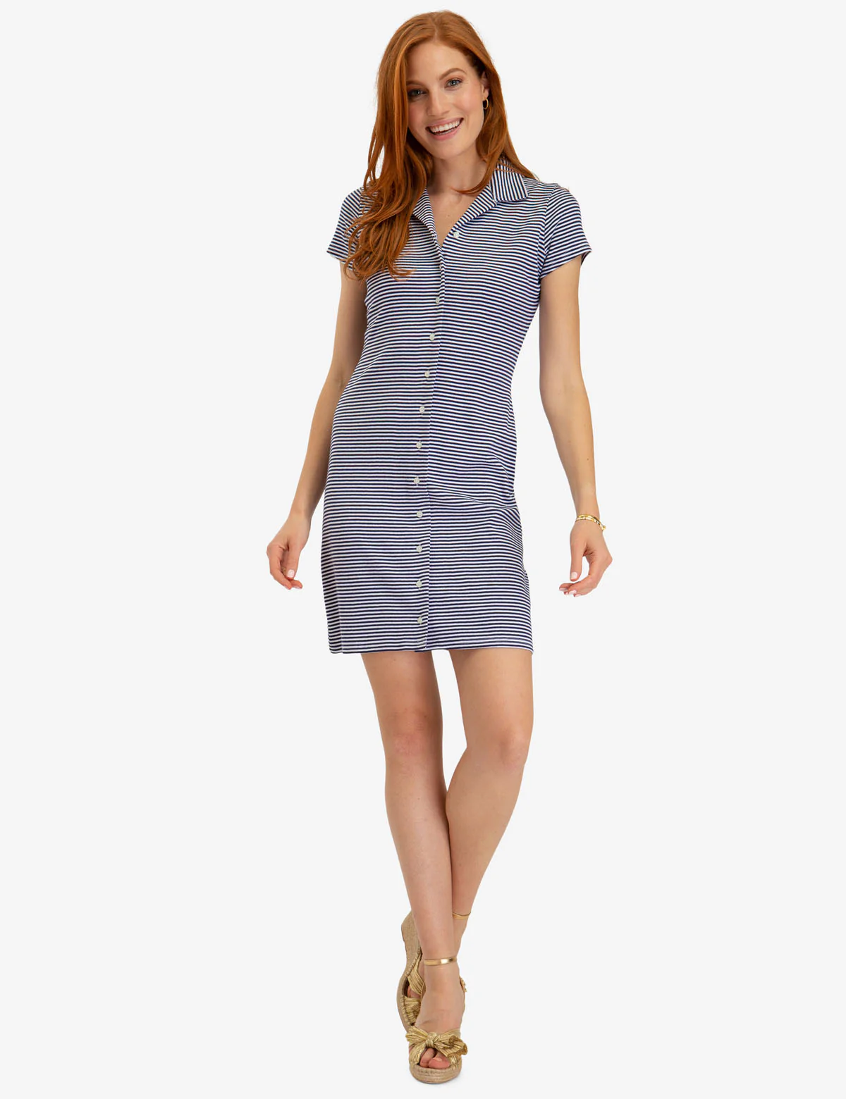 STRIPED BUTTON UP DRESS - Image 2