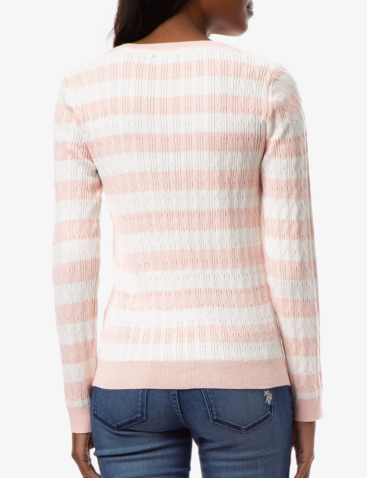STRIPED CABLE KNIT SWEATER - Image 10