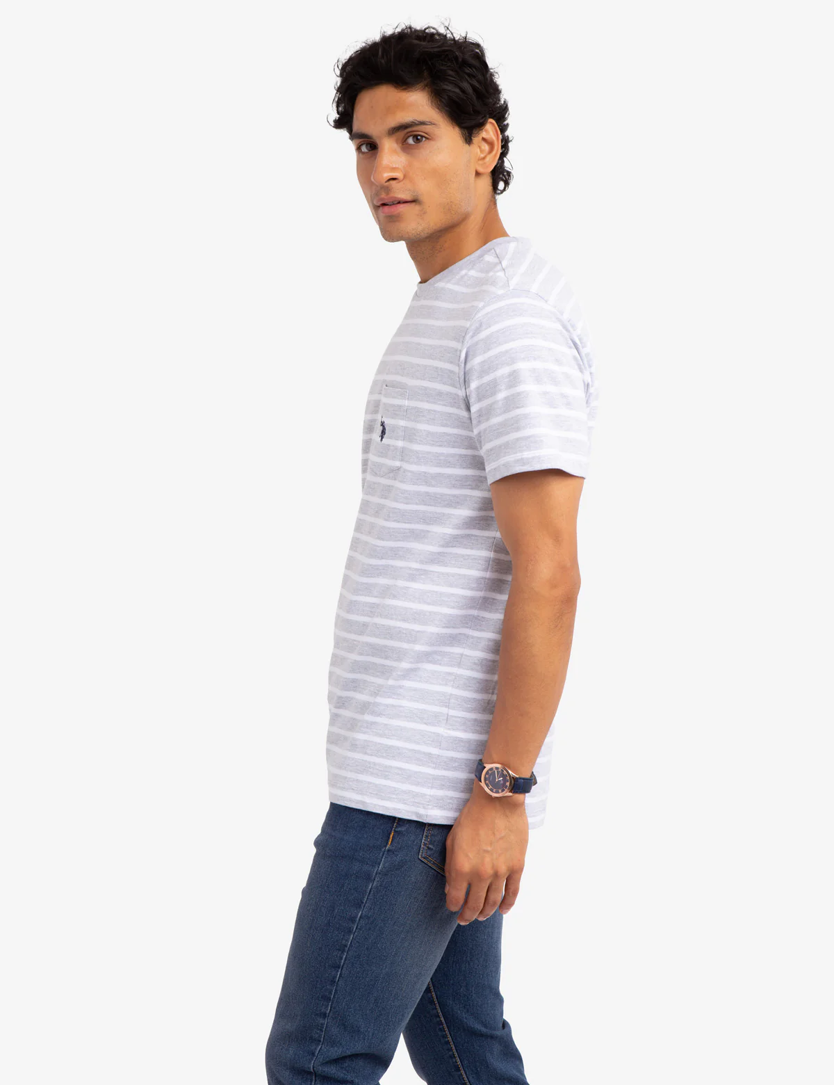 STRIPED CHEST POCKET T-SHIRT - Image 8