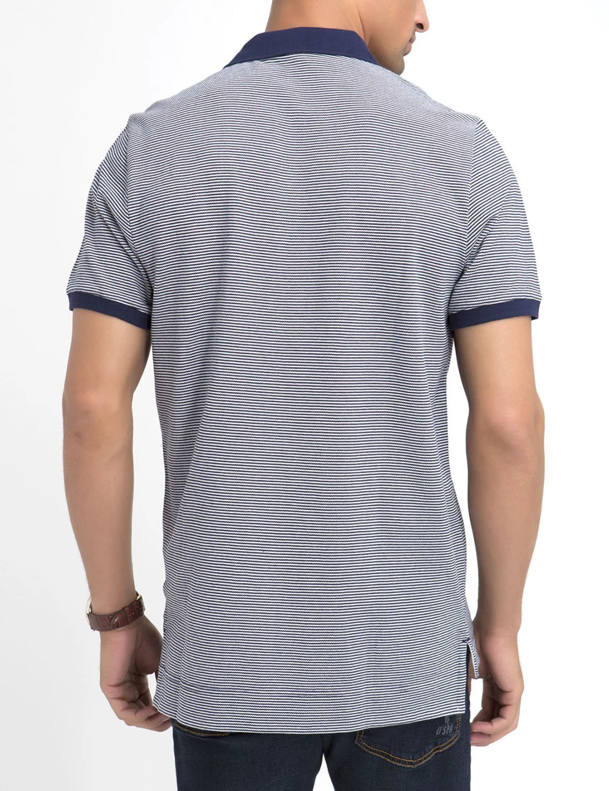 STRIPED & DIAGONAL POLO SHIRT - Image 6