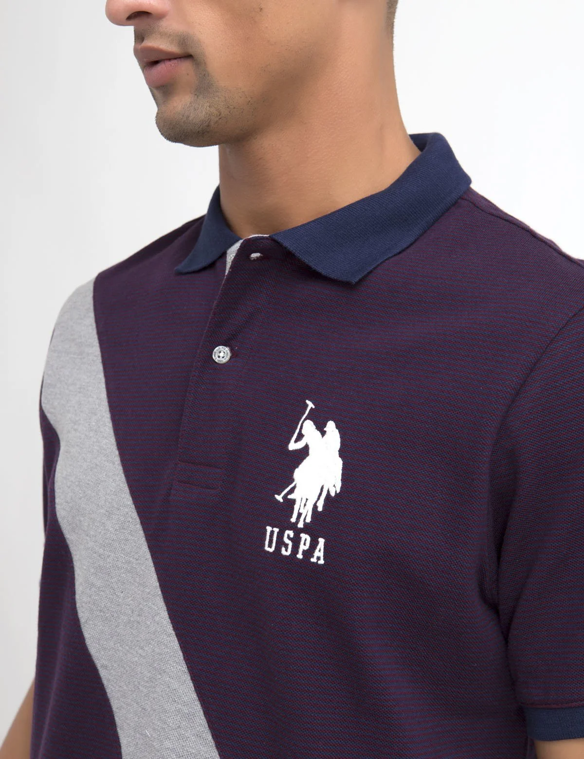 STRIPED & DIAGONAL POLO SHIRT - Image 8