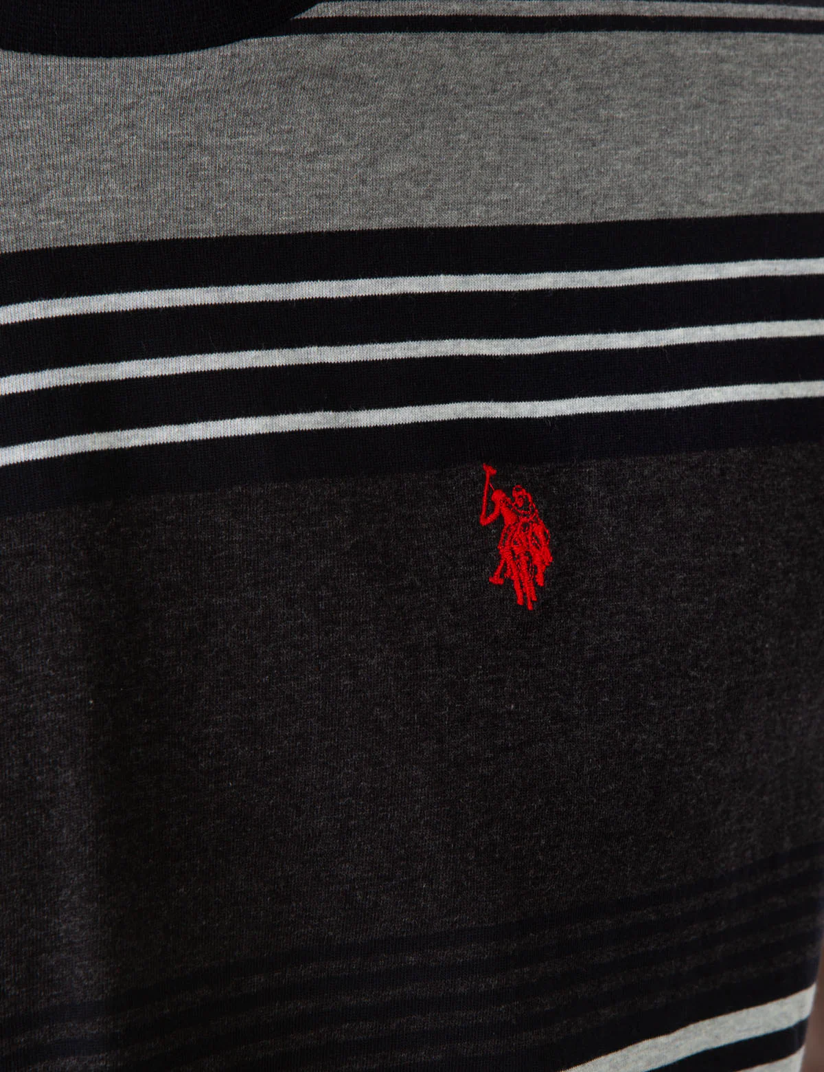 STRIPE HEATHER CREW NECK T-SHIRT - Image 4