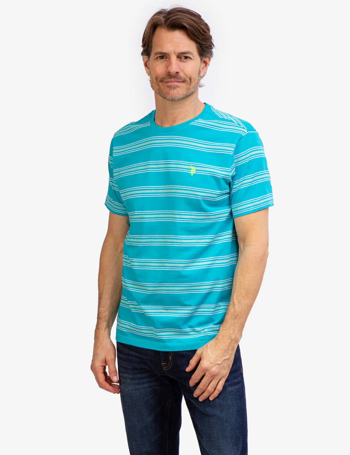 STRIPED JERSEY CREW NECK T-SHIRT - Image 7
