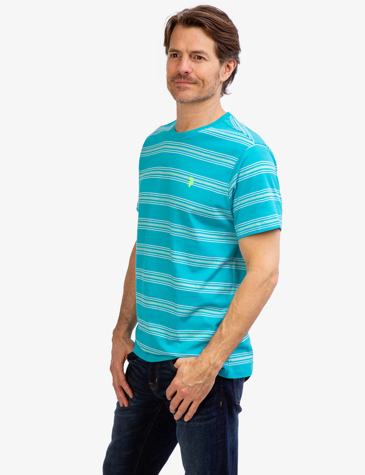 STRIPED JERSEY CREW NECK T-SHIRT - Image 9