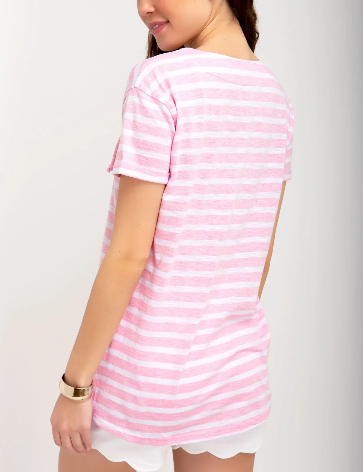 STRIPED LACE-UP TOP - Image 7