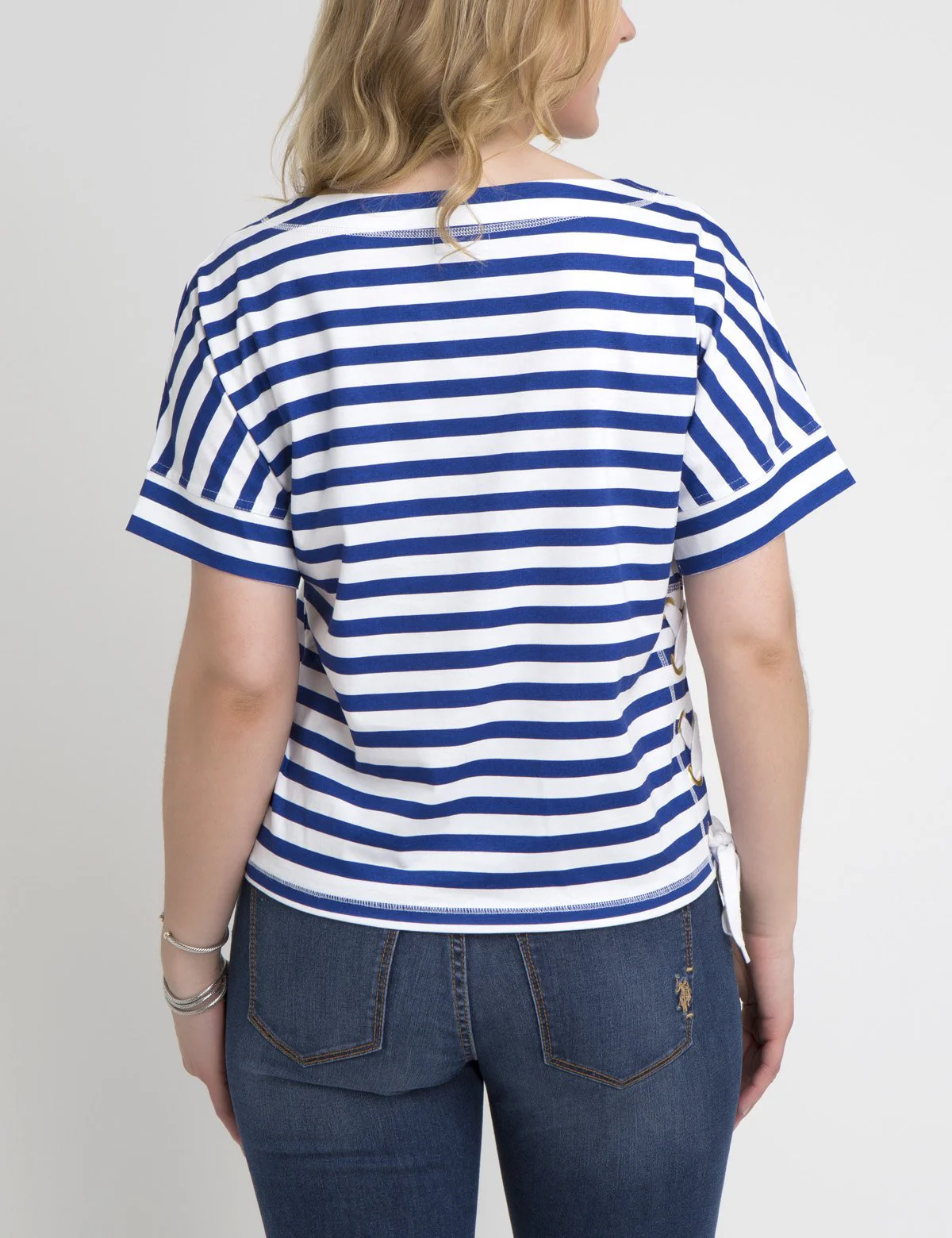 STRIPED LACEUP T-SHIRT - Image 15