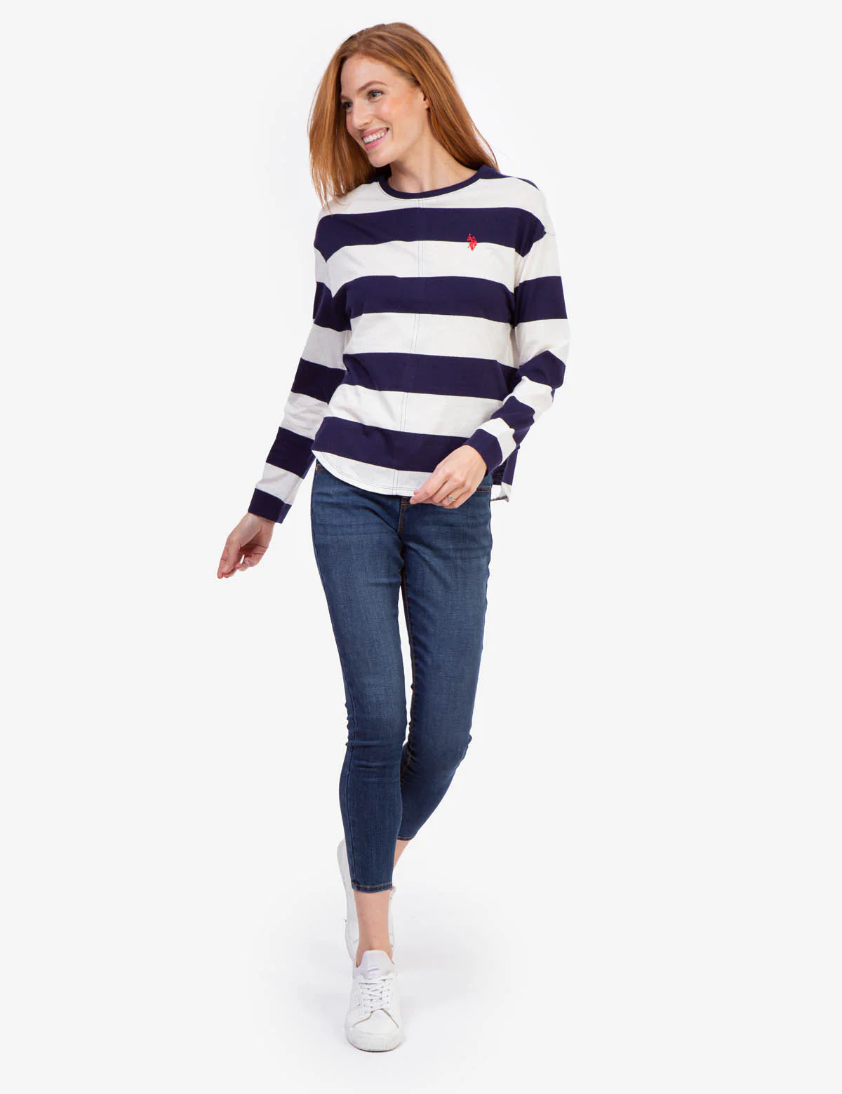 STRIPED LONG SLEEVE CREW NECK TOP - Image 6