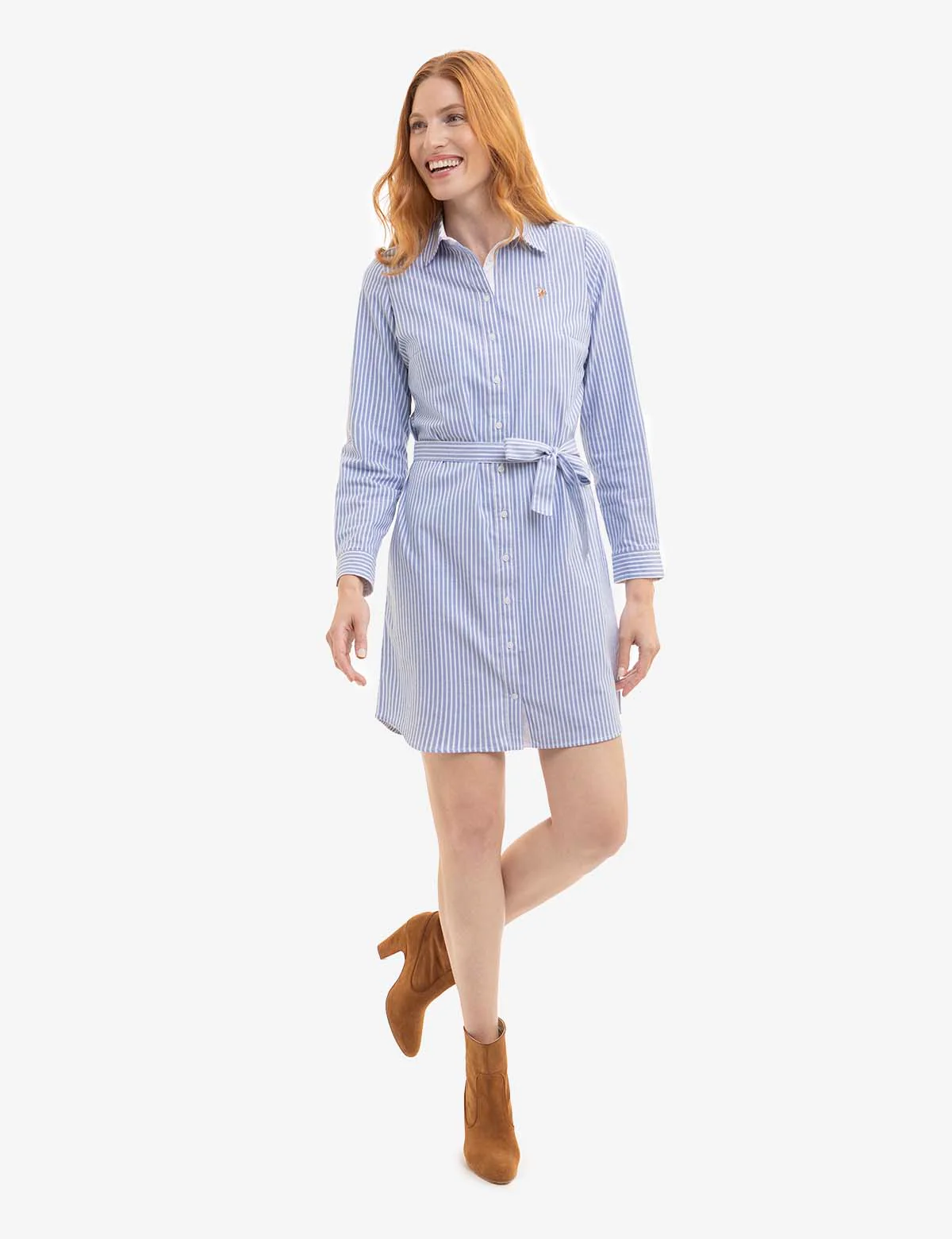 STRIPED MULTI-COLORED LOGO OXFORD DRESS - Image 2