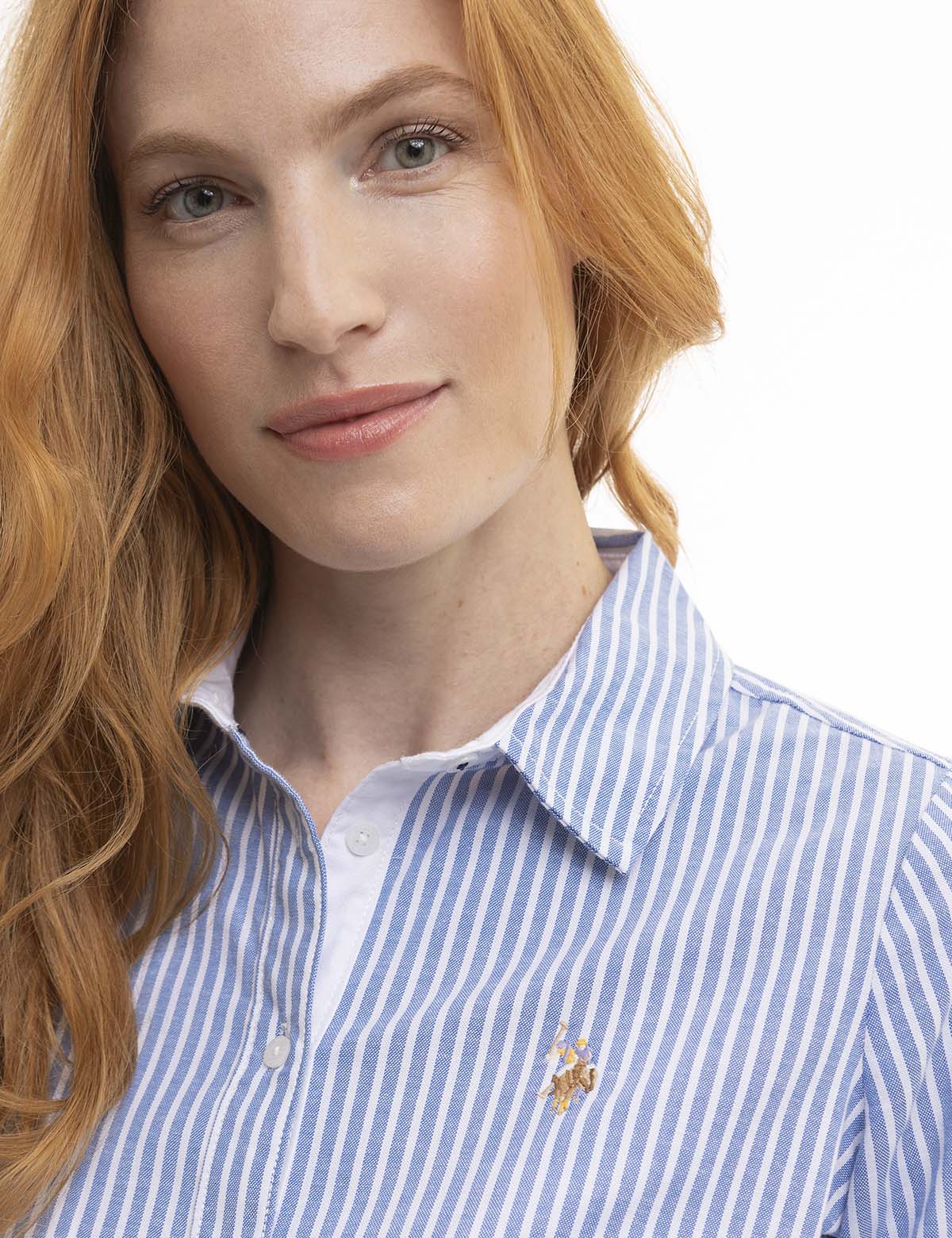 STRIPED MULTI-COLORED LOGO OXFORD DRESS - Image 3