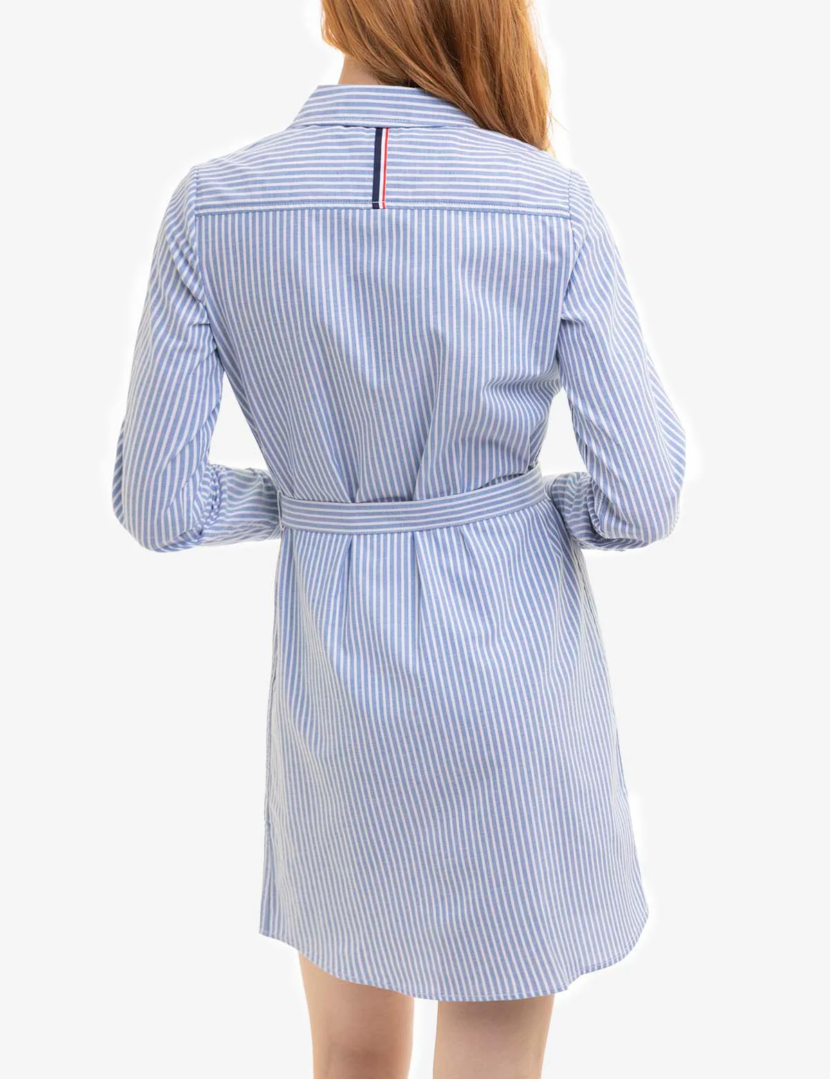 STRIPED MULTI-COLORED LOGO OXFORD DRESS - Image 4