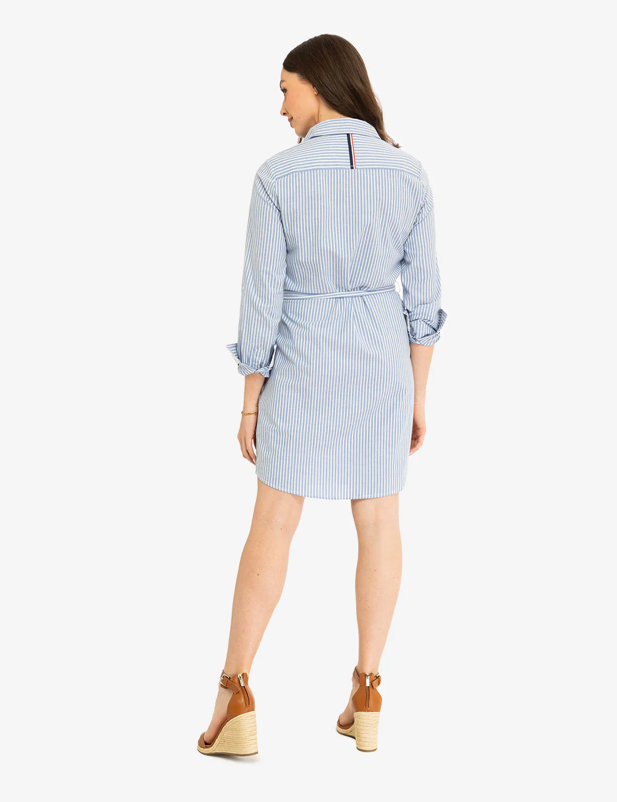STRIPED MULTI-COLORED LOGO OXFORD DRESS - Image 3