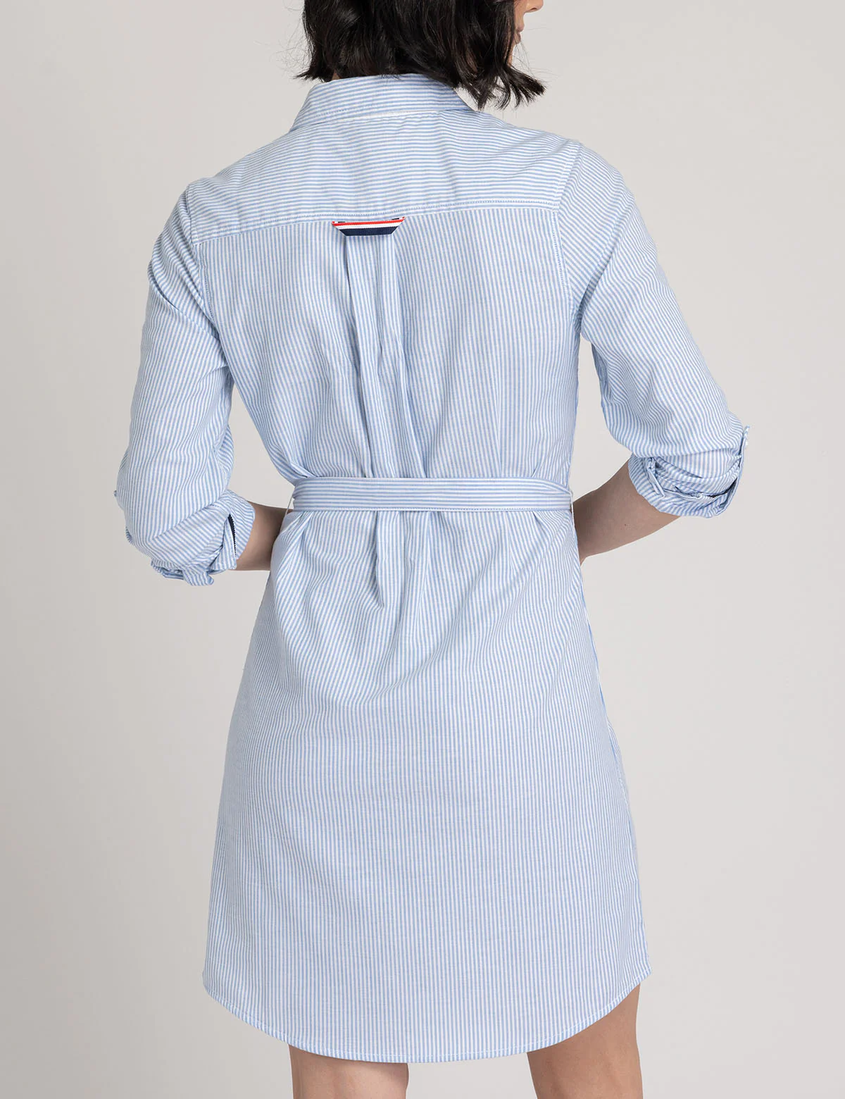 STRIPED MULTI-COLORED LOGO OXFORD DRESS - Image 11